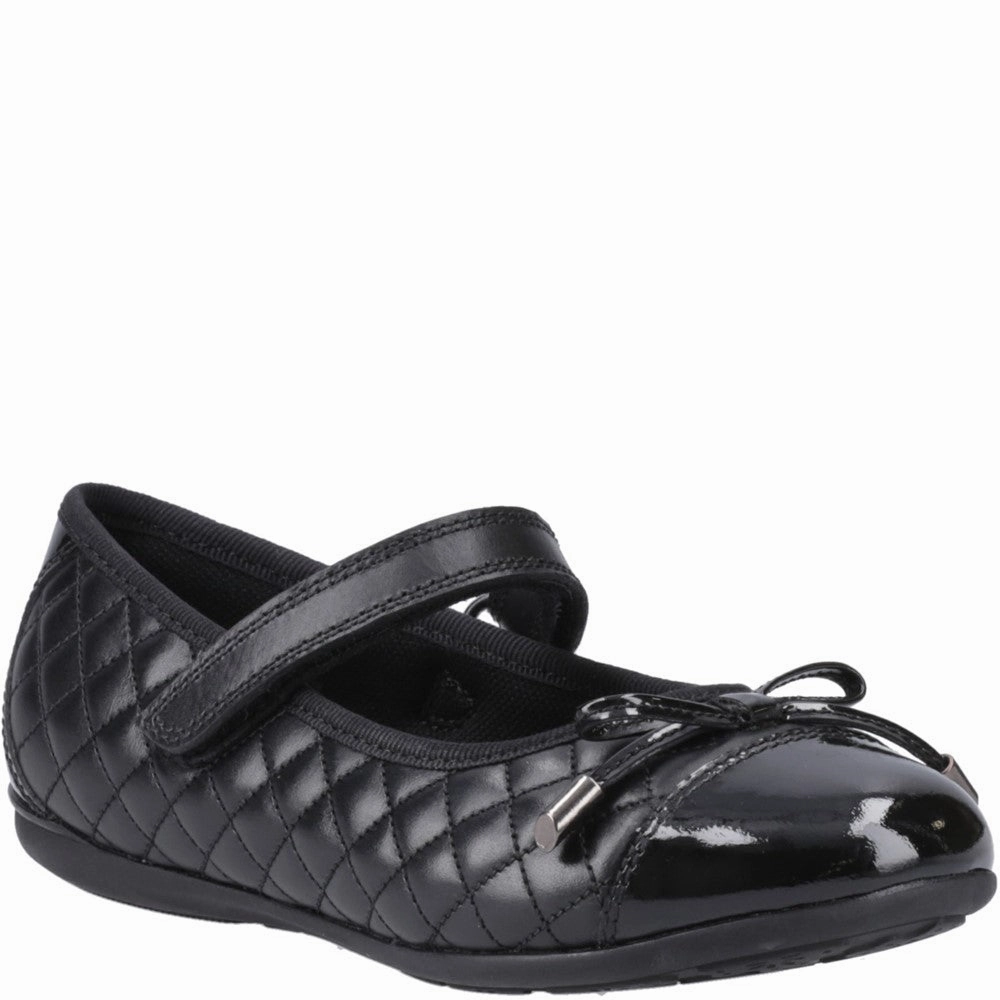 Fresh Day Lightweight Build Hush Puppies Lottie Quilt Ballerina Senior School Shoes