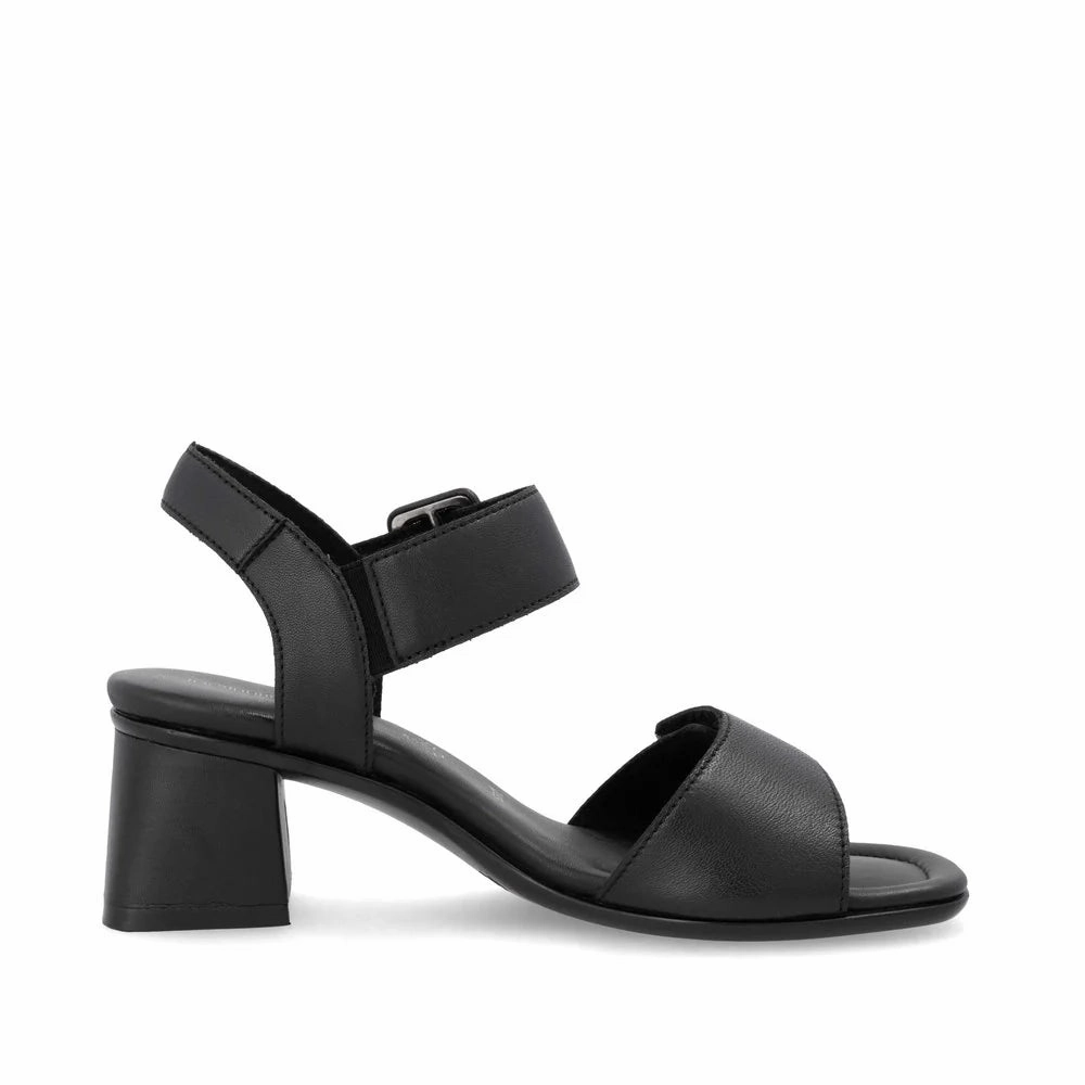 D1K51-00 Two Strap Heel Black Non-Slip Sole Stud Detail