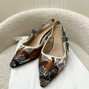 Photo Queen Premium boots Dior Embroidered Slingback Heels Sz38