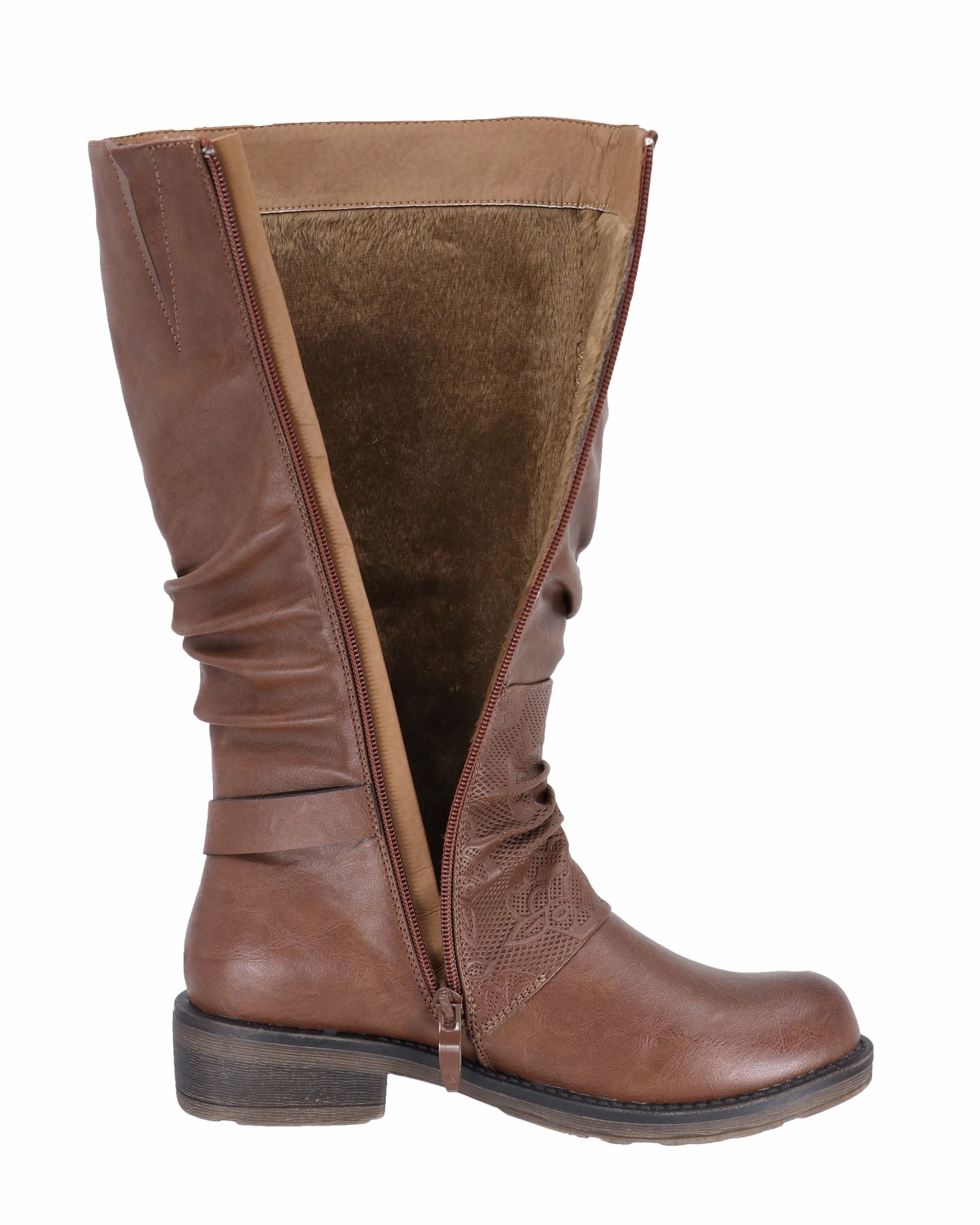 Penelope Tan Quiet Sole Bootie Cut