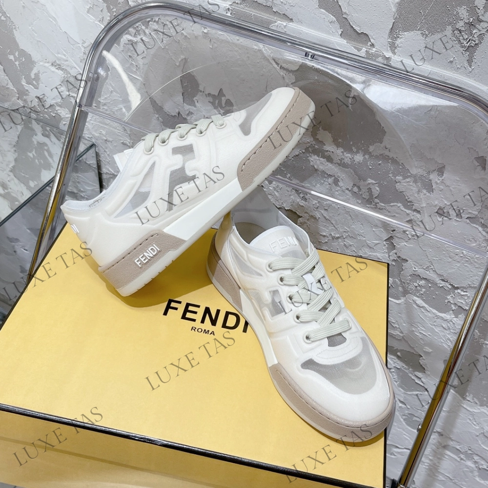 White Mesh Low Tops FF Match Designer Sneakers for Women Well   Made Soft Chic
