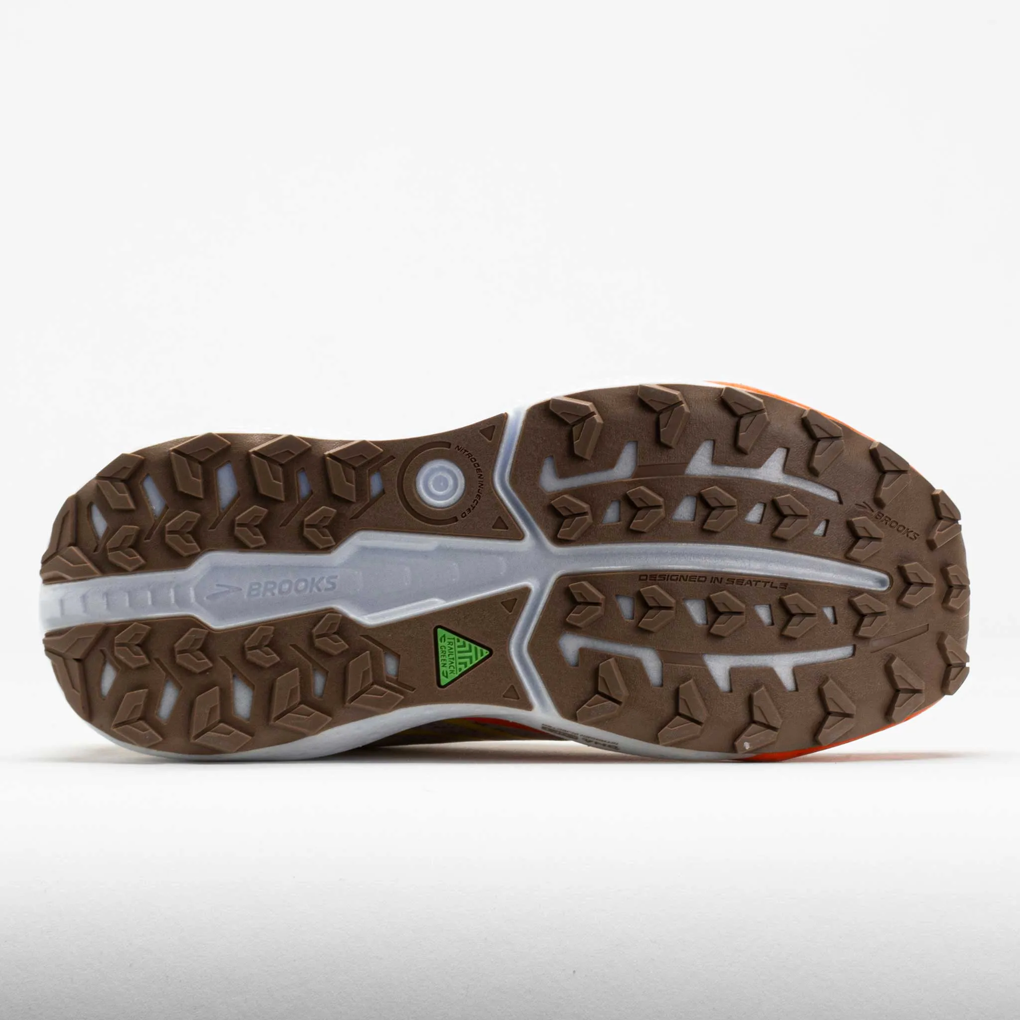 Brooks Caldera 7 Men's  White Sand/Chateau Grey/Yellow weekday runner shoes Comfort Ankle