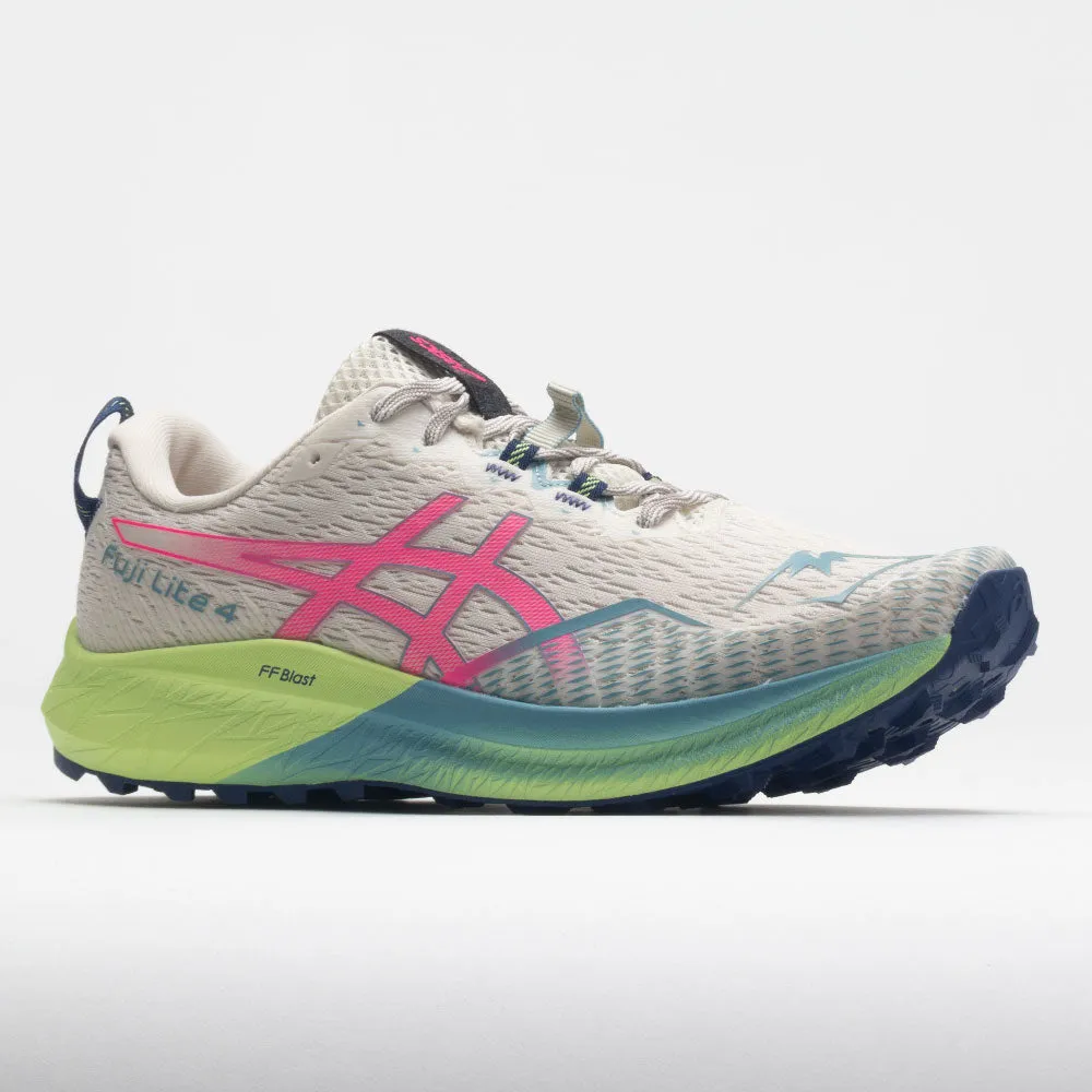 ASICS Fuji Lite 4 Women's  Birch/Hot Pink appliqued running option Cushioned Insole