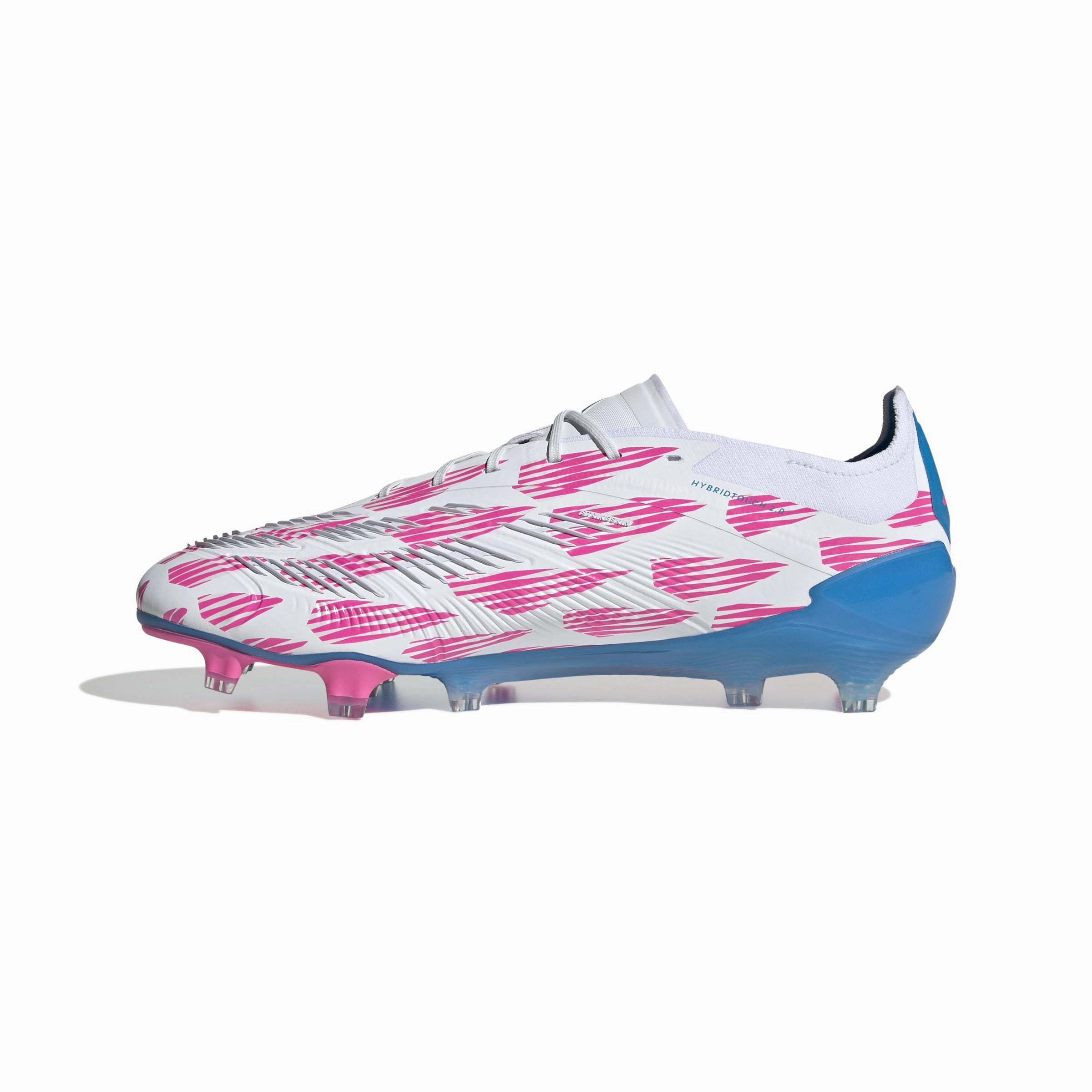 Comfort Build adidas Predator Elite FG Firm Ground Soccer Cleat - FTWhite/ Solar Blue/ Solar Pink