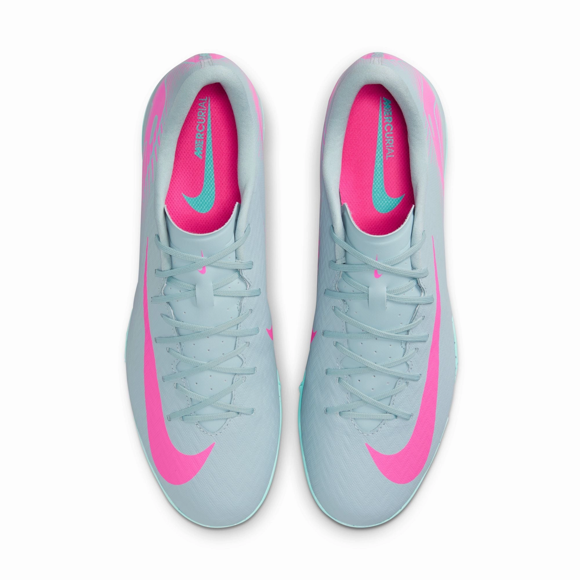Odor Free Kick Point Nike Zoom Mercurial Vapor 16 Academy TF Turf Soccer Shoes- Ocean Cube/Pink Blast