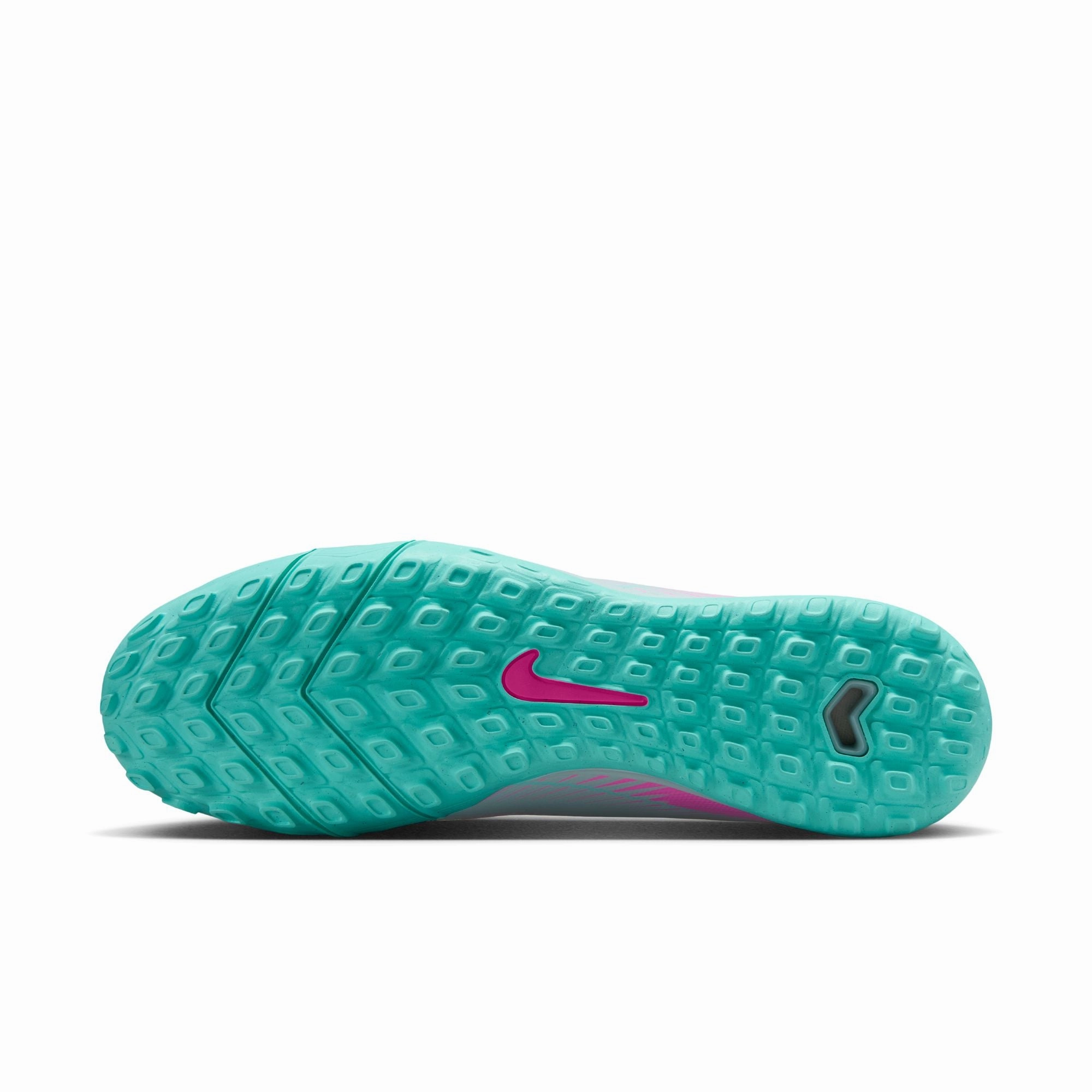 Traction Ready Natural Turf Nike Zoom Mercurial Vapor 16 Academy TF Turf Soccer Shoes- Ocean Cube/Pink Blast