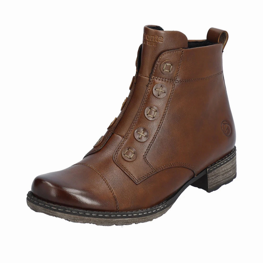 D4392-22 Chestnut Ankle Side Zip Side Zip Crisp Finish