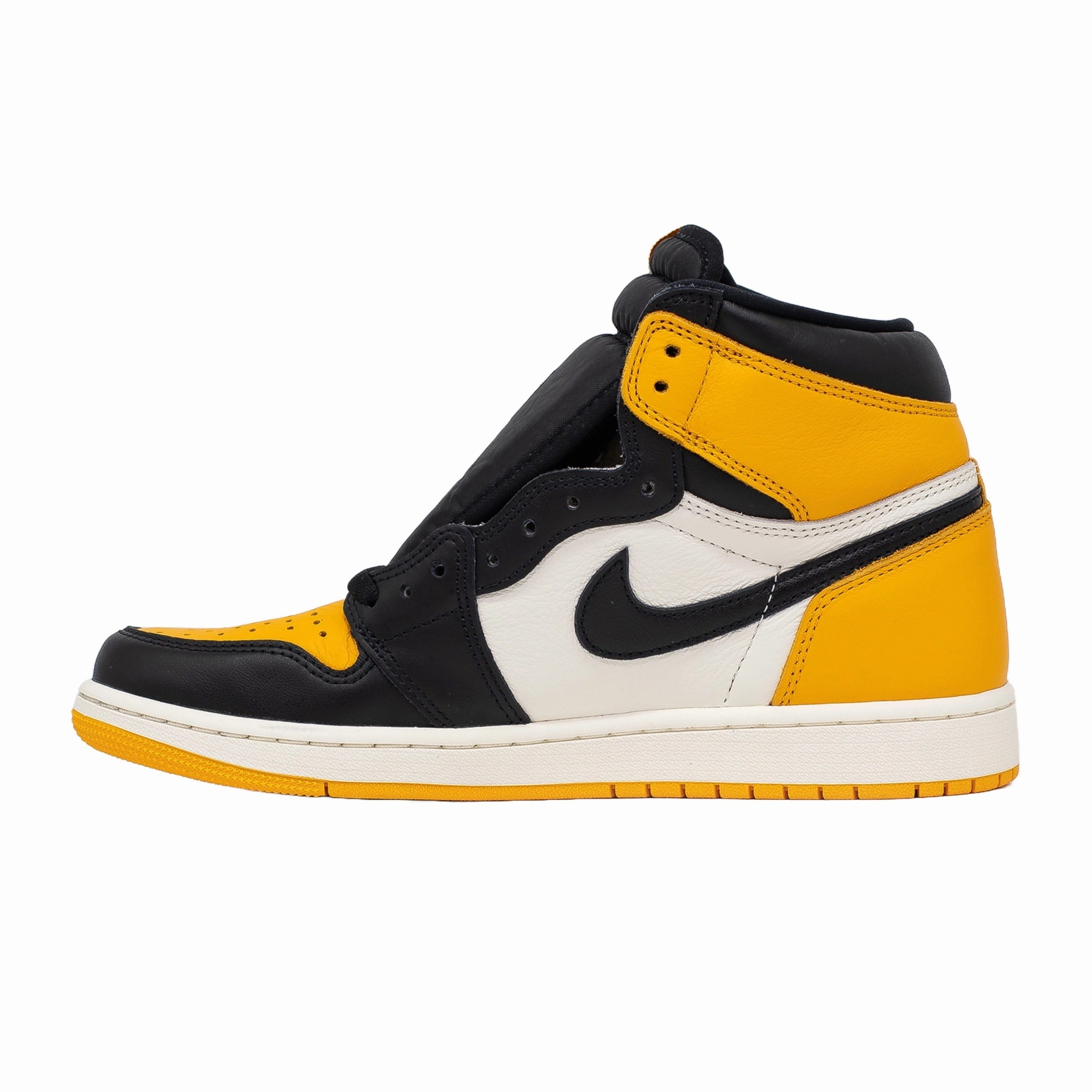 Air Jordan 1 High (GS), Yellow Toe swimmers' shoes