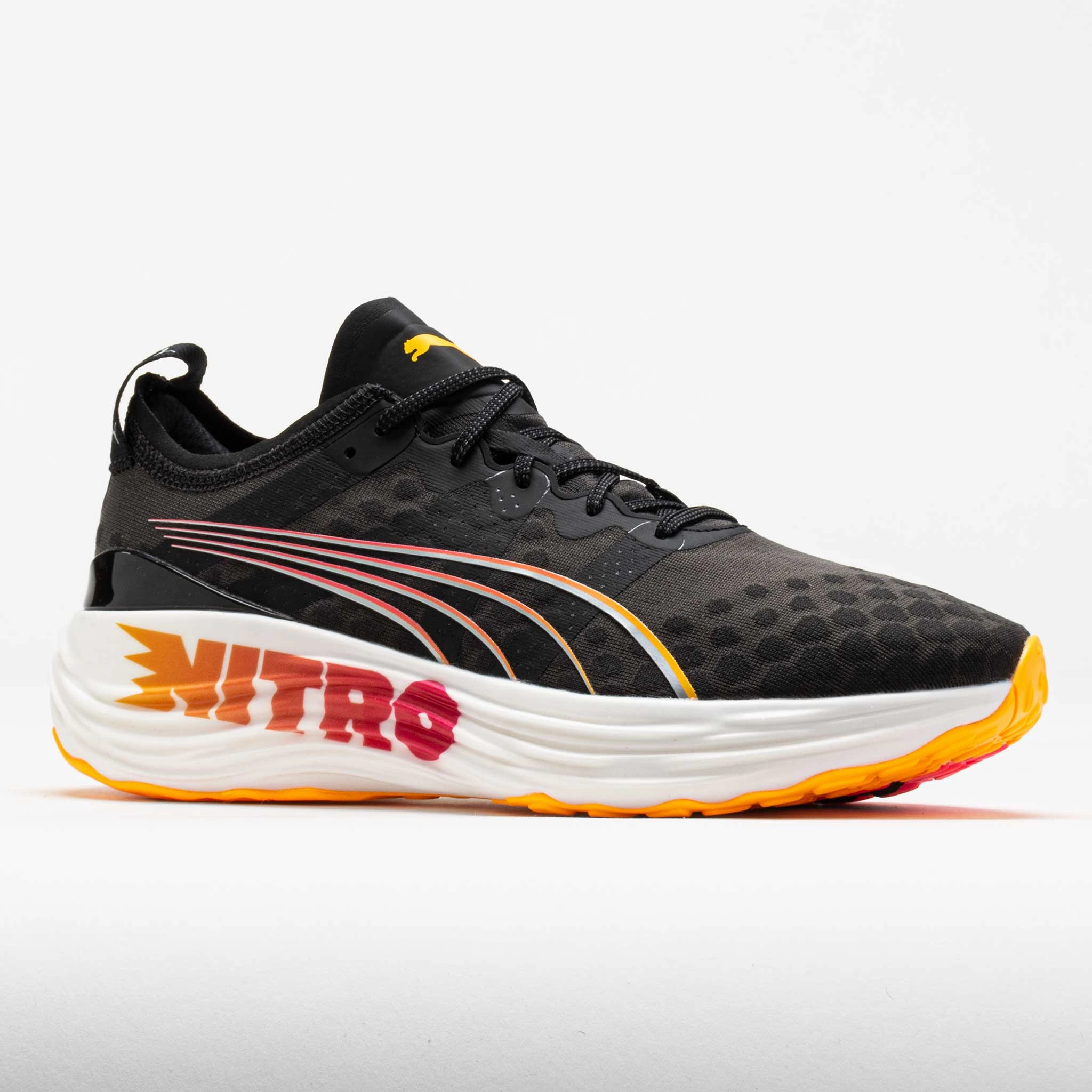 Puma ForeverRun Nitro FF Men's  Puma Black/Sun Stream/Sunset Glow straight - last shoes composite - sole - feature shoes