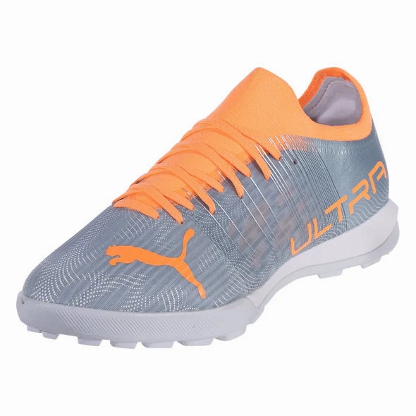 Puma Ultra 3.4 TT Artificial Turf Soccer Shoes - Grey/Citrus On Field Friendly Game