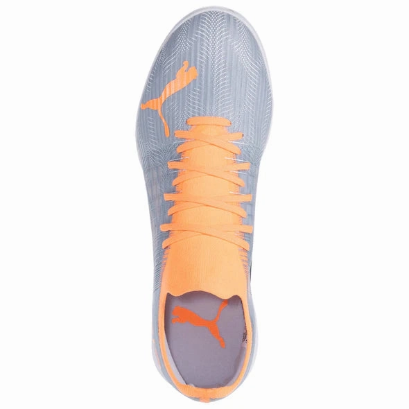 Puma Ultra 3.4 TT Artificial Turf Soccer Shoes - Grey/Citrus Responsive Motion Performance Zone