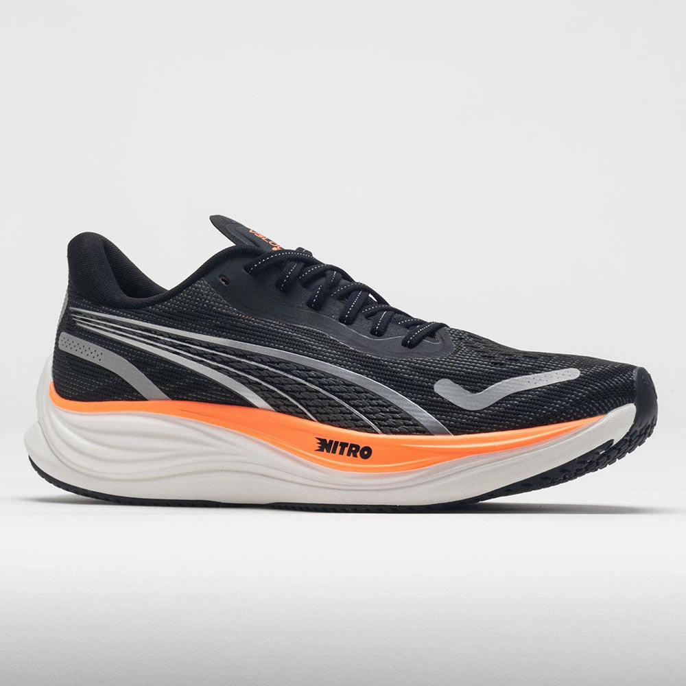 Puma Velocity Nitro 3 Men's  Black/Silver/Neon Citrus Adjustable Fit Endurance - improving