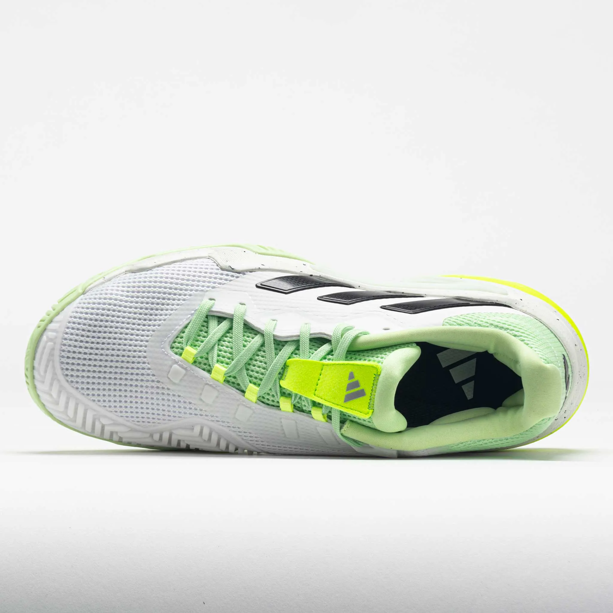 half - sizes adidas Barricade 13 Men's  White/Core Black/Semi-Green Spark