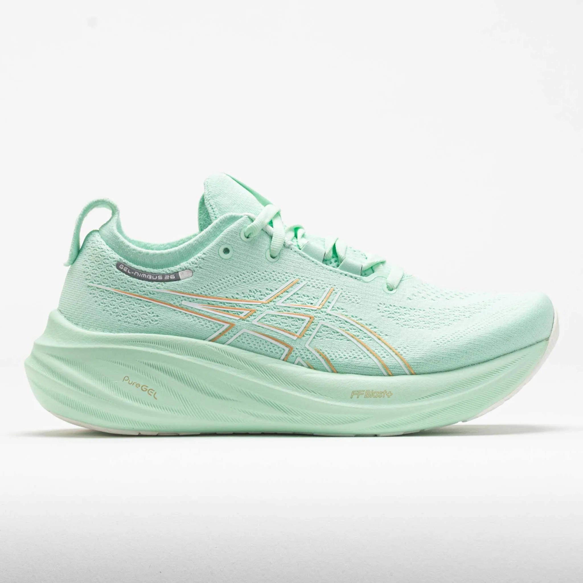 traction - pattern sole shoes moisture - wicking lining shoes ASICS GEL-Nimbus 26 Women's  Mint Tint/Pale Mint