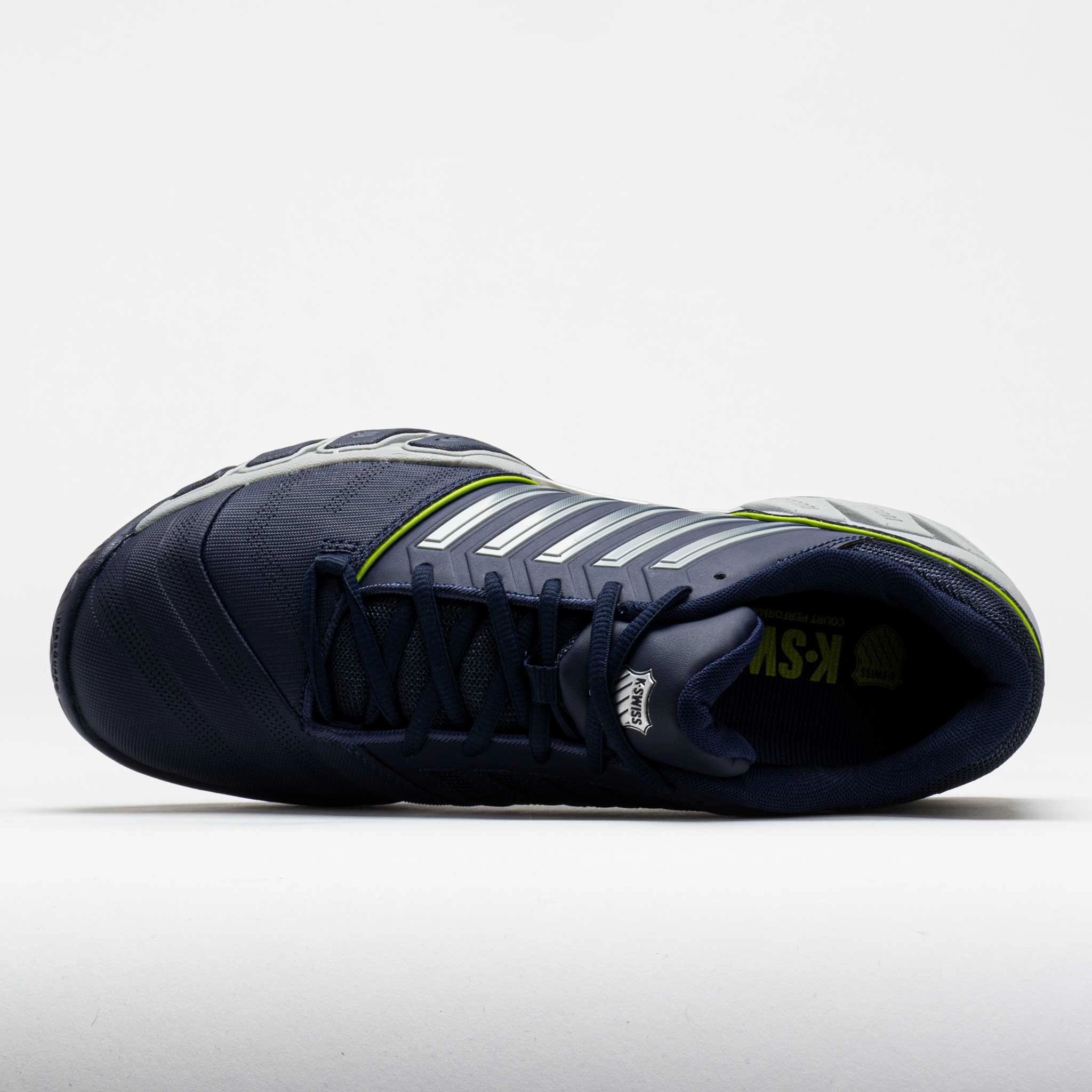 running with a carbon fiber plate retro running gear K-Swiss Bigshot Light 4 Men's  Peacoat/Gray Violet/Lime Green