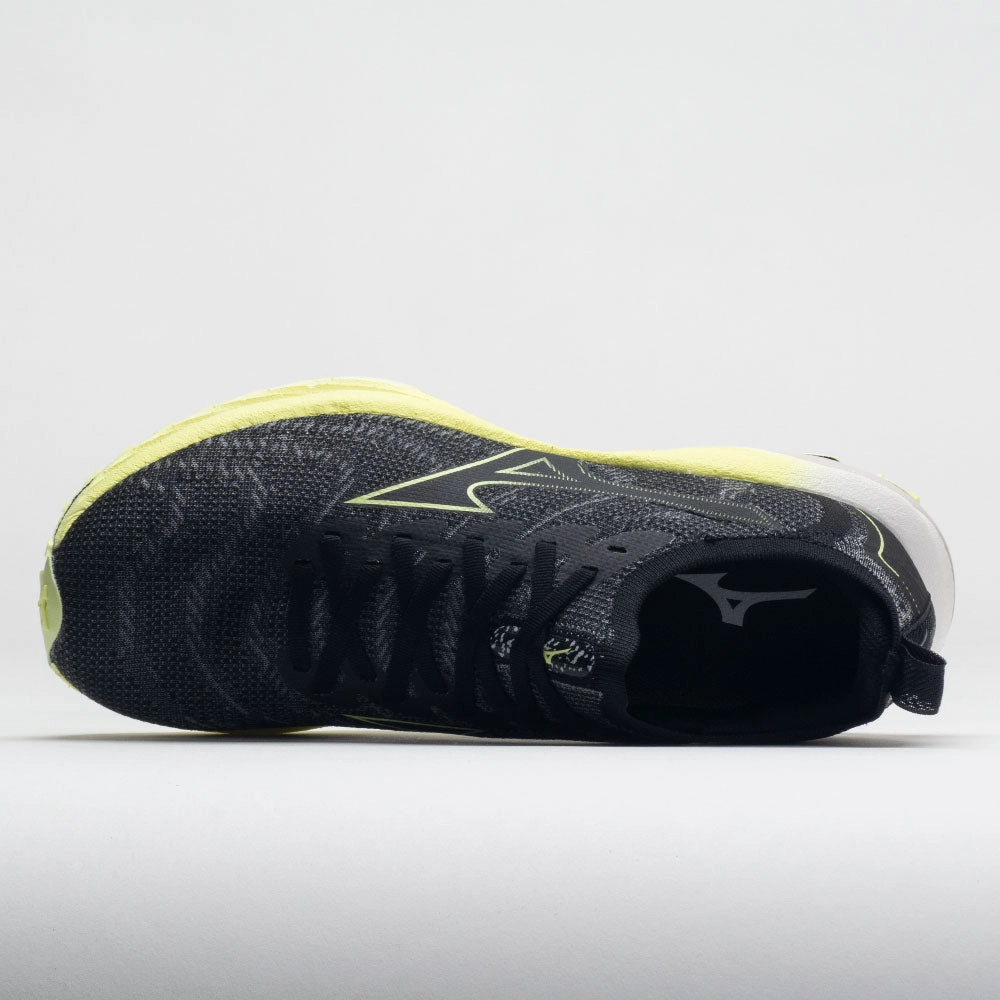 running with a smooth outsole Mizuno Wave Neo Wind Men's  Undyed Black/Luminous