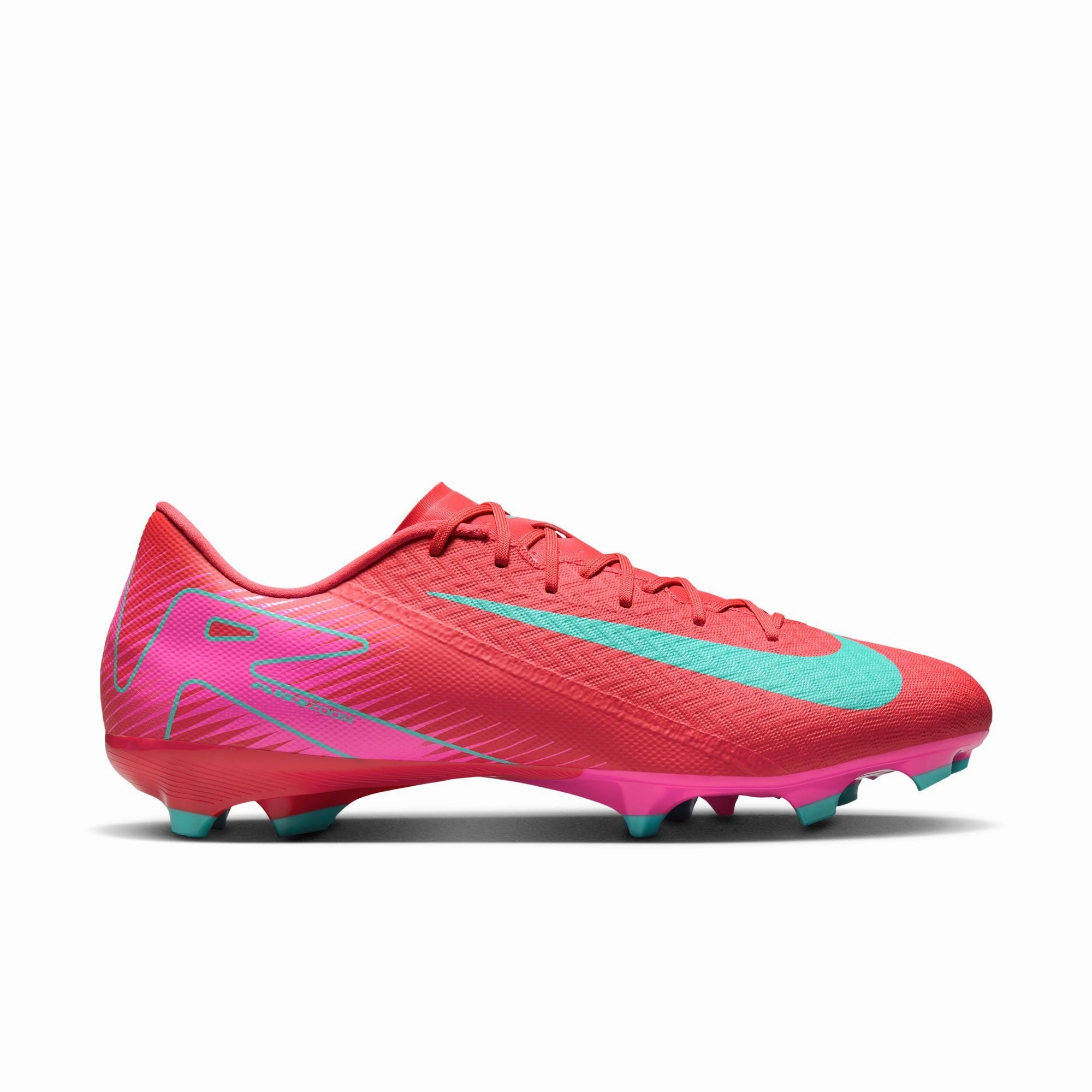 Impact protection Non Slip Nike Zoom Mercurial Vapor 16 Academy FG Firm Ground Soccer Cleats - Ember Glow/ Aurora Green