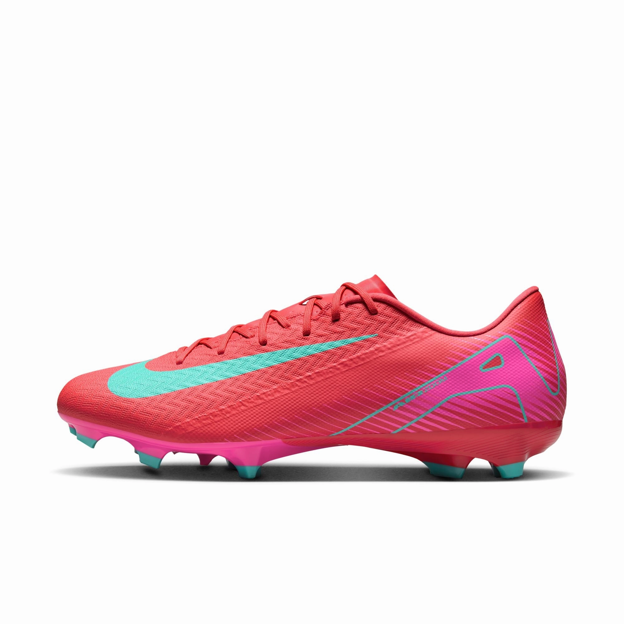 Stable Fit Nike Zoom Mercurial Vapor 16 Academy FG Firm Ground Soccer Cleats - Ember Glow/ Aurora Green