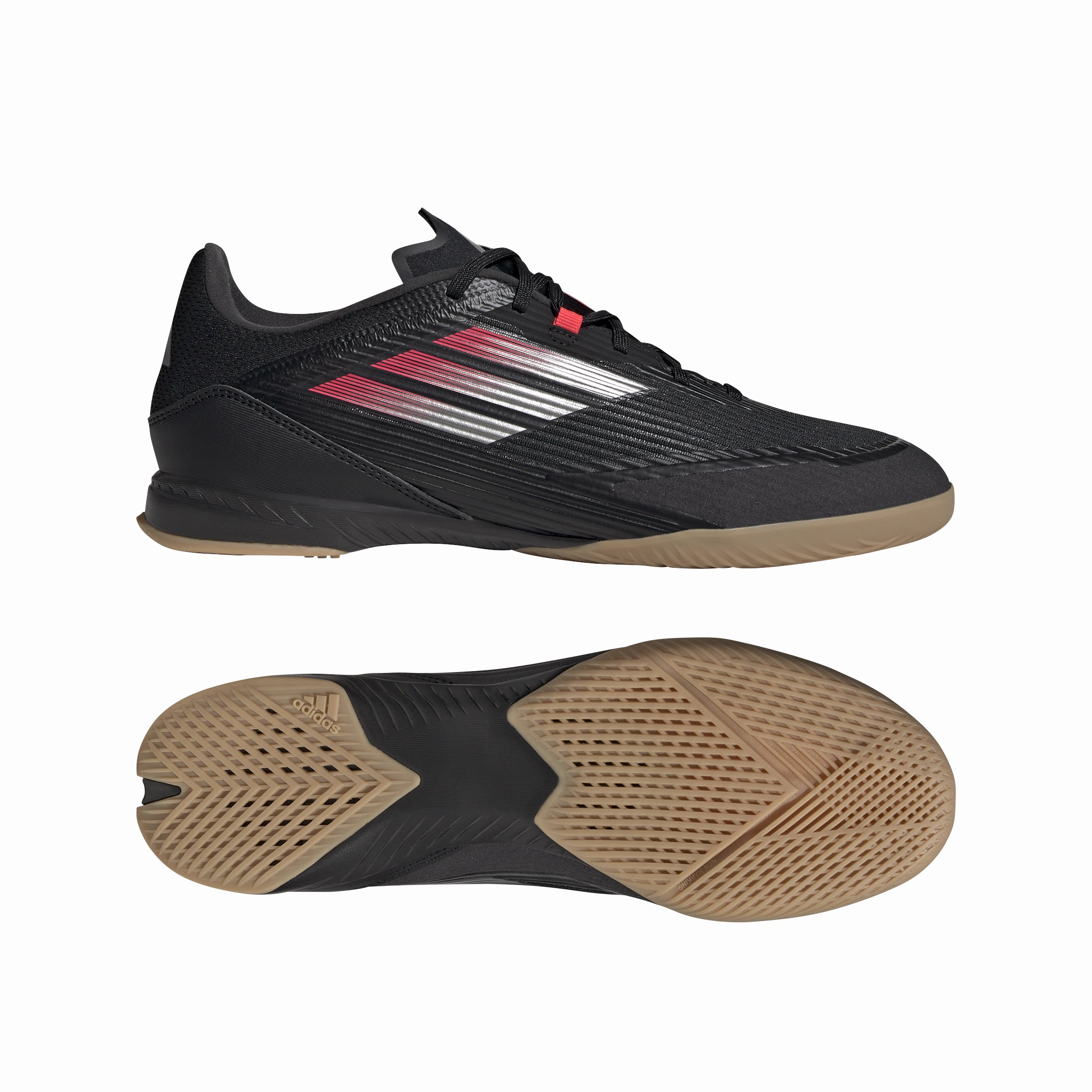 adidas F50 League IN Indoor Soccer Shoes - core black/iron met/lucid red First Kick Forward Rush