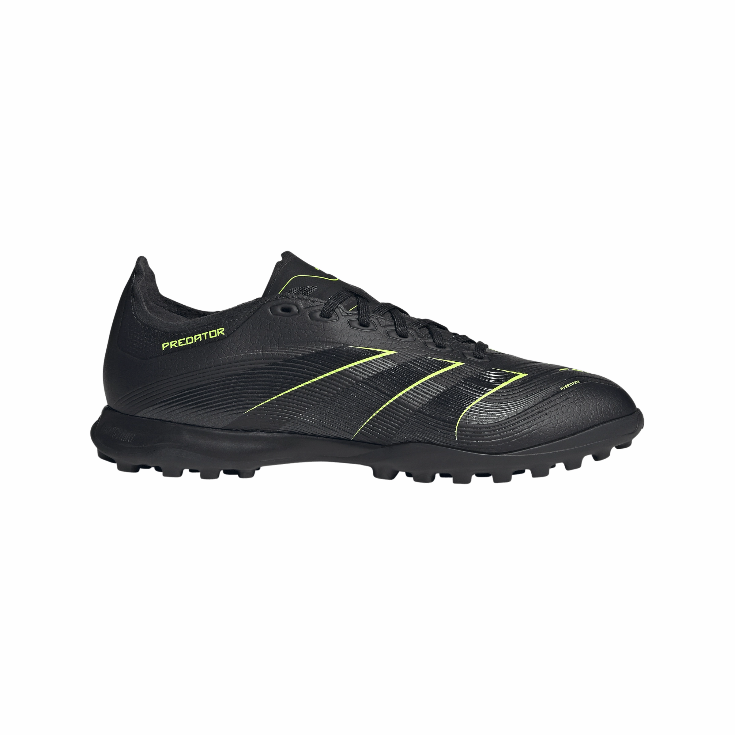 Tapered Fit Responsive Motion adidas Predator League TF Soccer Shoes -Core Black/Carbon/Lucid Lemon
