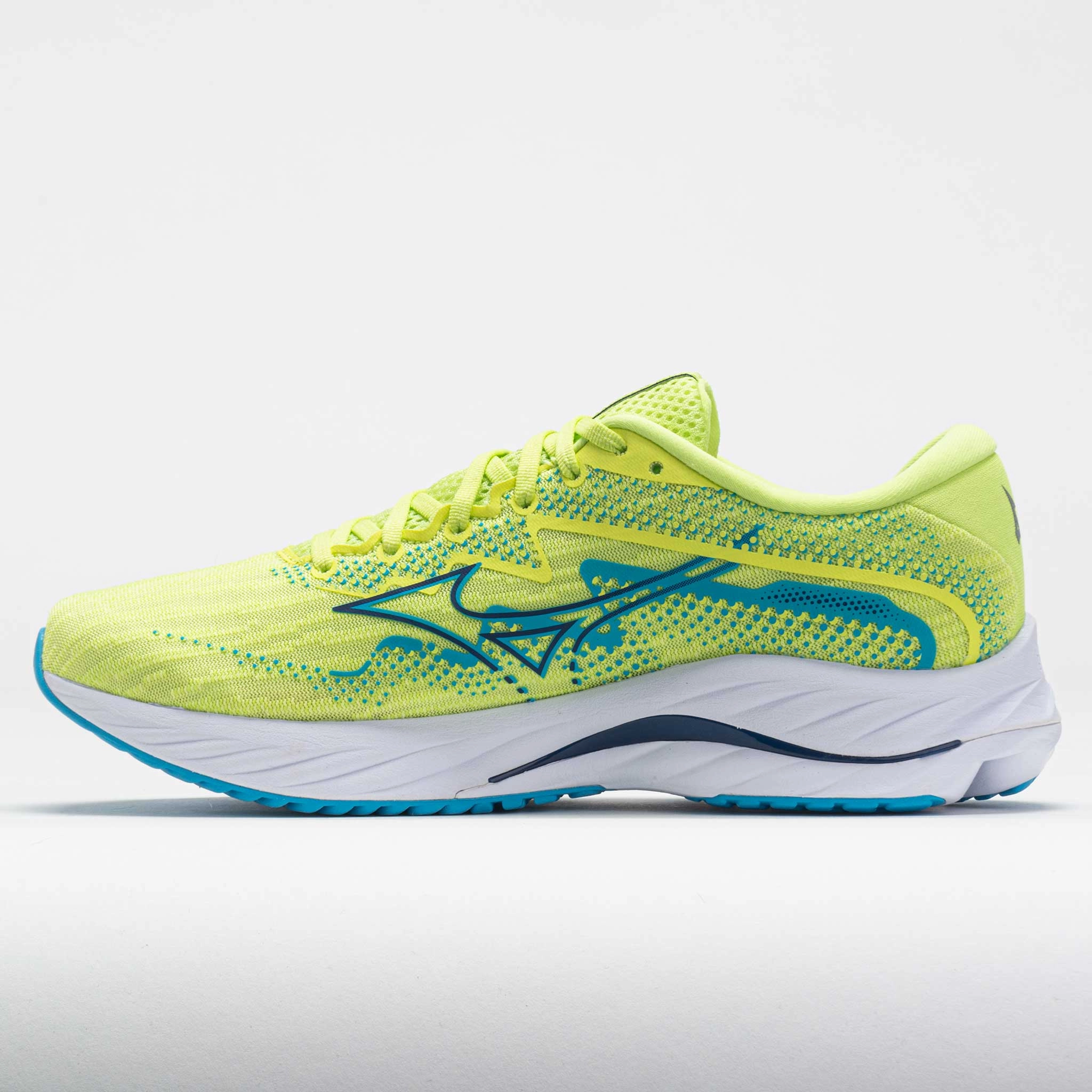 breathable running choice Mizuno Wave Rider 27 Men's  Sharp Green/Navy Peony