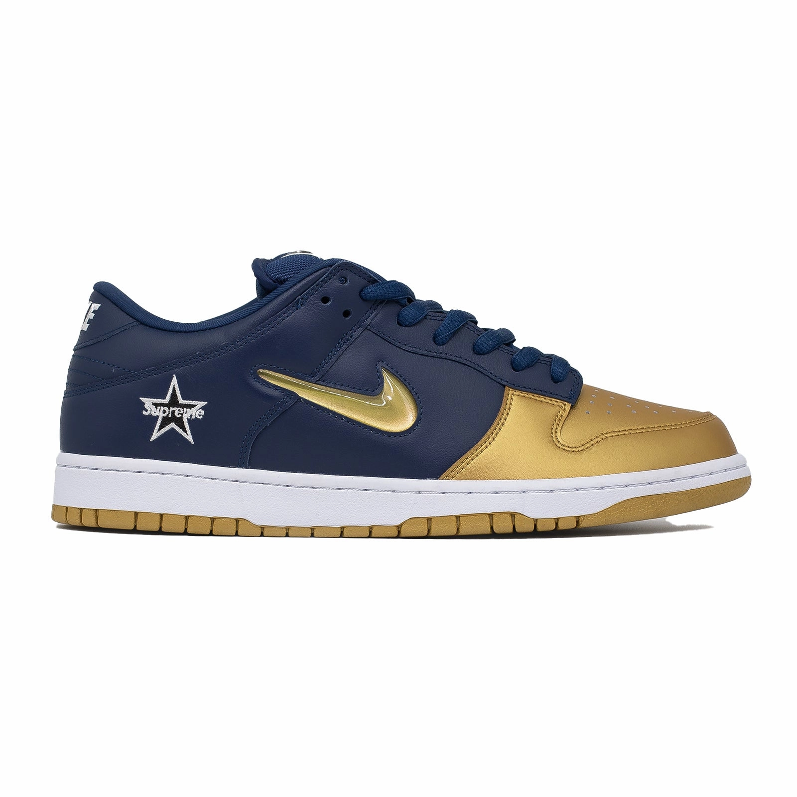 Nike SB Dunk Low, Supreme QS Metallic Gold Glossy Finish