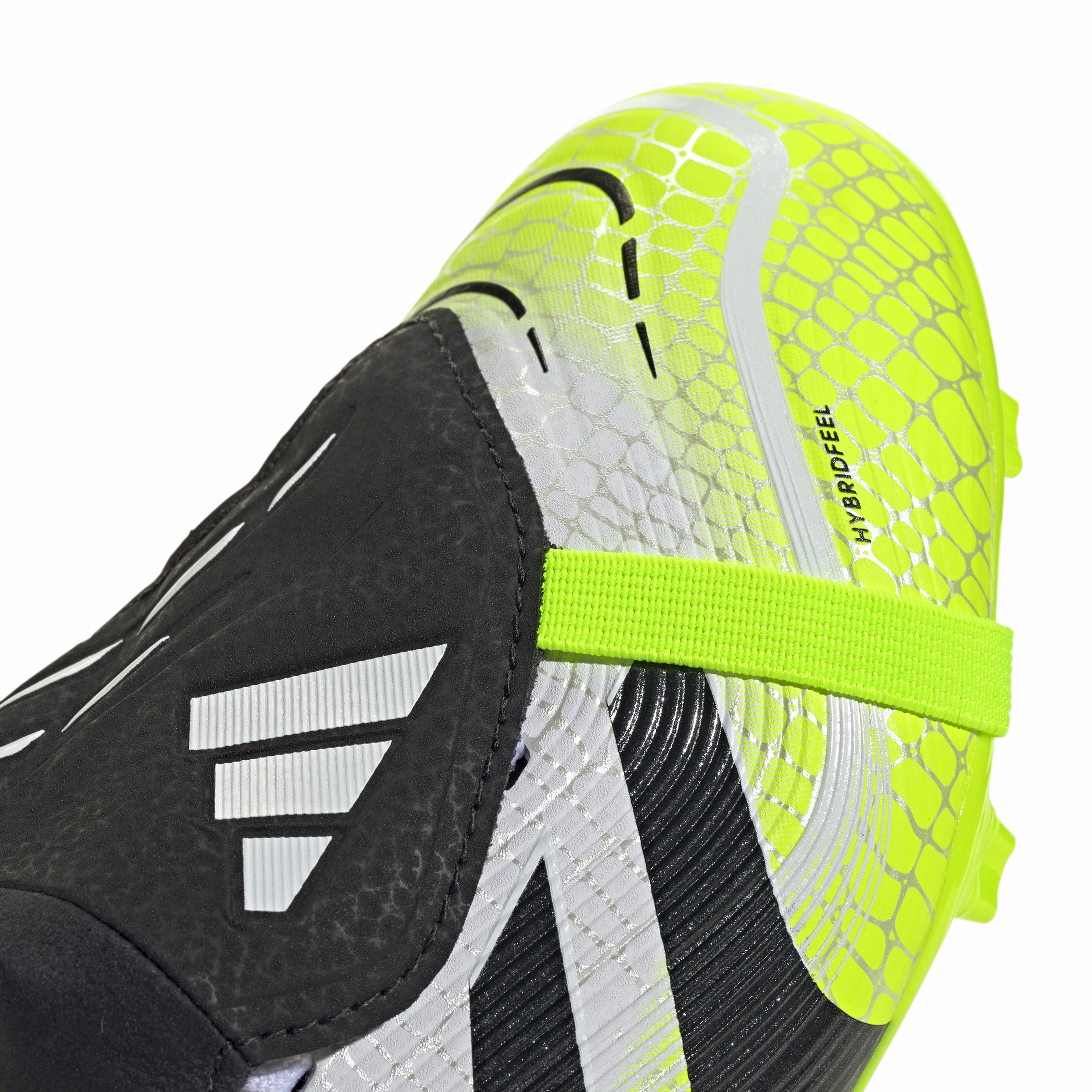 Shooting Practice Ground Motion adidas Junior Predator League FT Fold Tongue FG Firm Ground Soccer Shoes  - FTWhite/ CBlack/ Luclem