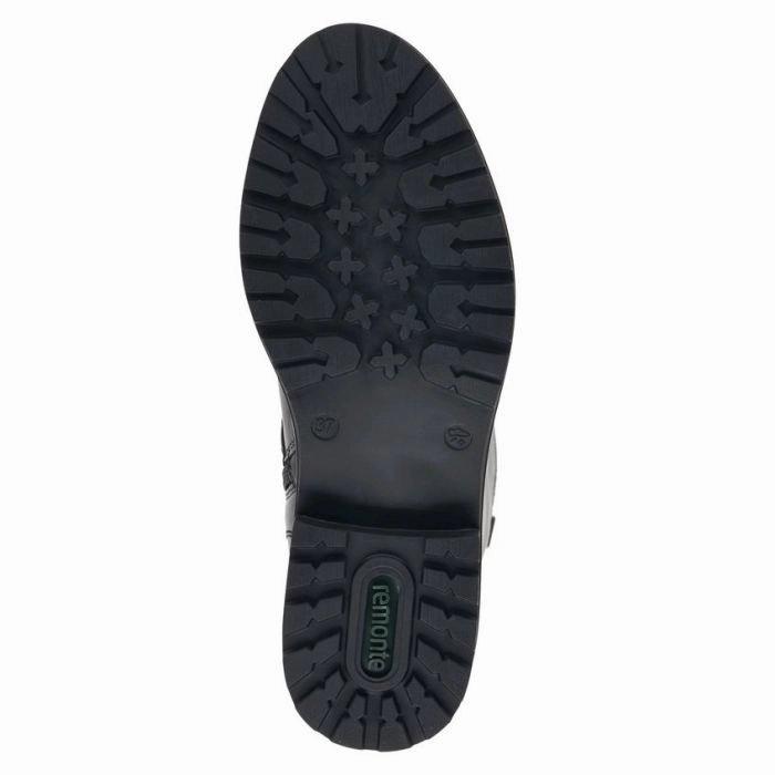 R6579-02 Black Tall Lace Leather RTex Trendy High-traction