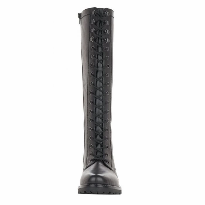 R6579-02 Black Tall Lace Leather RTex Protective Comfort Rough Ground
