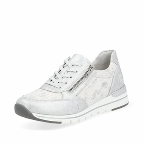 Nordic Soft Chill Walk R6700-91 Lace/Side Zip White/Silver Combi