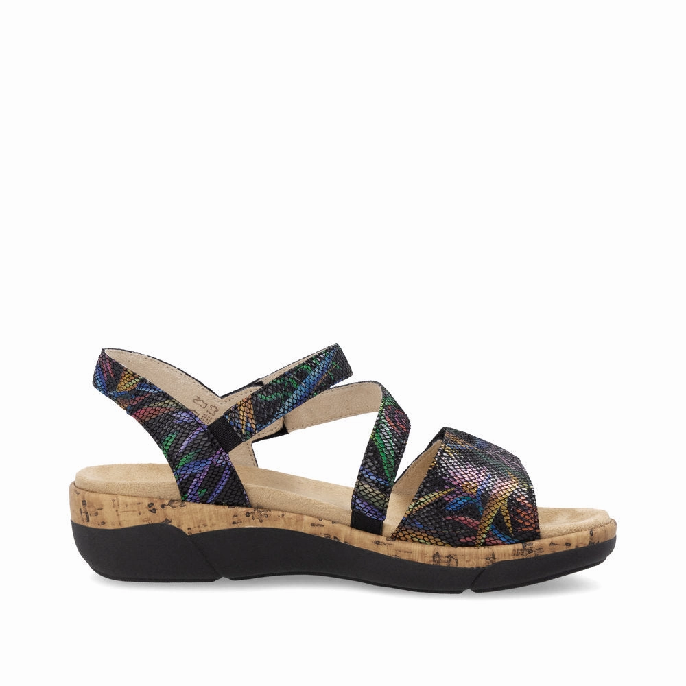 R6860-91 Velcro Z-Strap Blue Multi Comfortable Daily Footwear