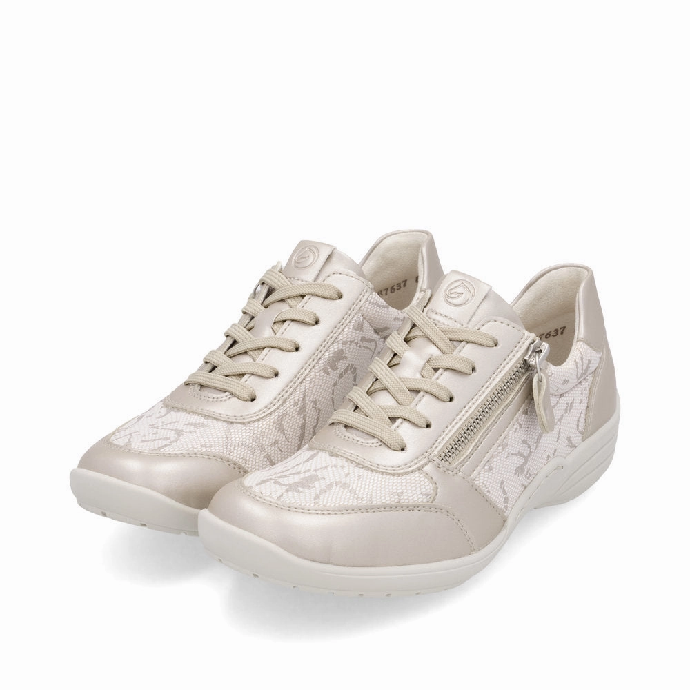 Sidewalk Walk Cloudy Hike R7637-80 Pearl Multi Lace/Side Zip
