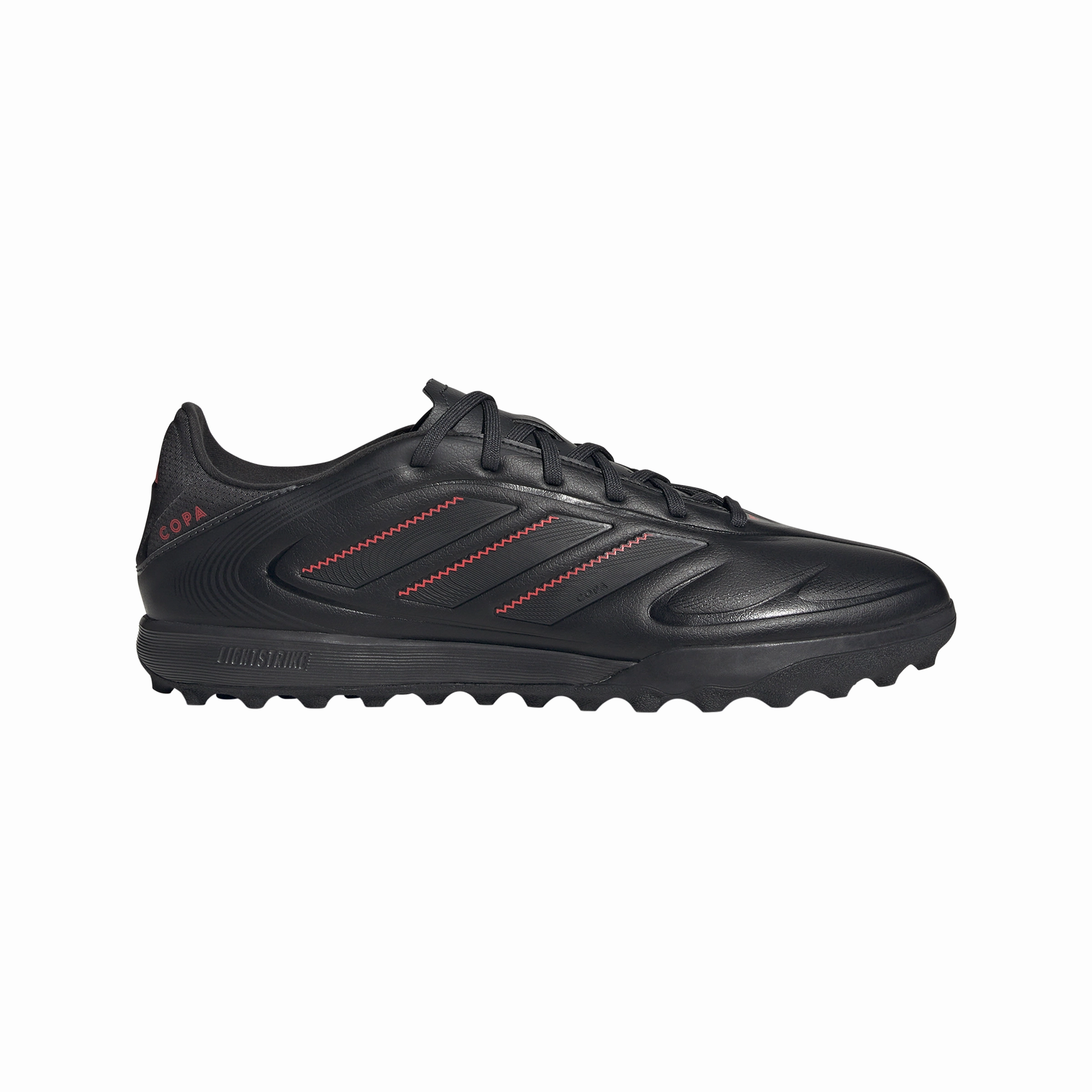 adidas Copa Pure 3 League TF Turf Soccer Shoes -  core black/carbon/lucid red adjustable - strap running wear