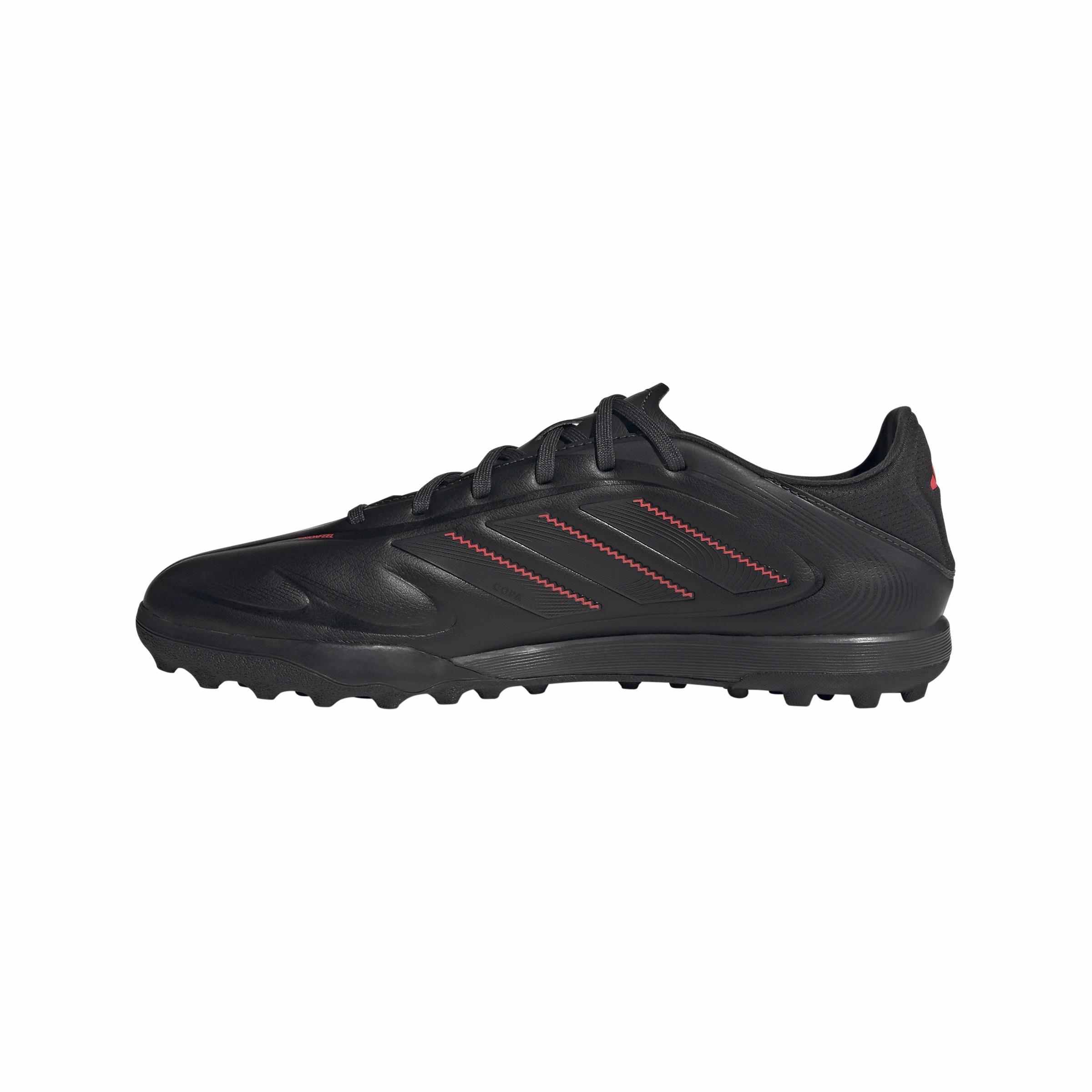 adidas Copa Pure 3 League TF Turf Soccer Shoes -  core black/carbon/lucid red running in a community park shoes breathable running choice