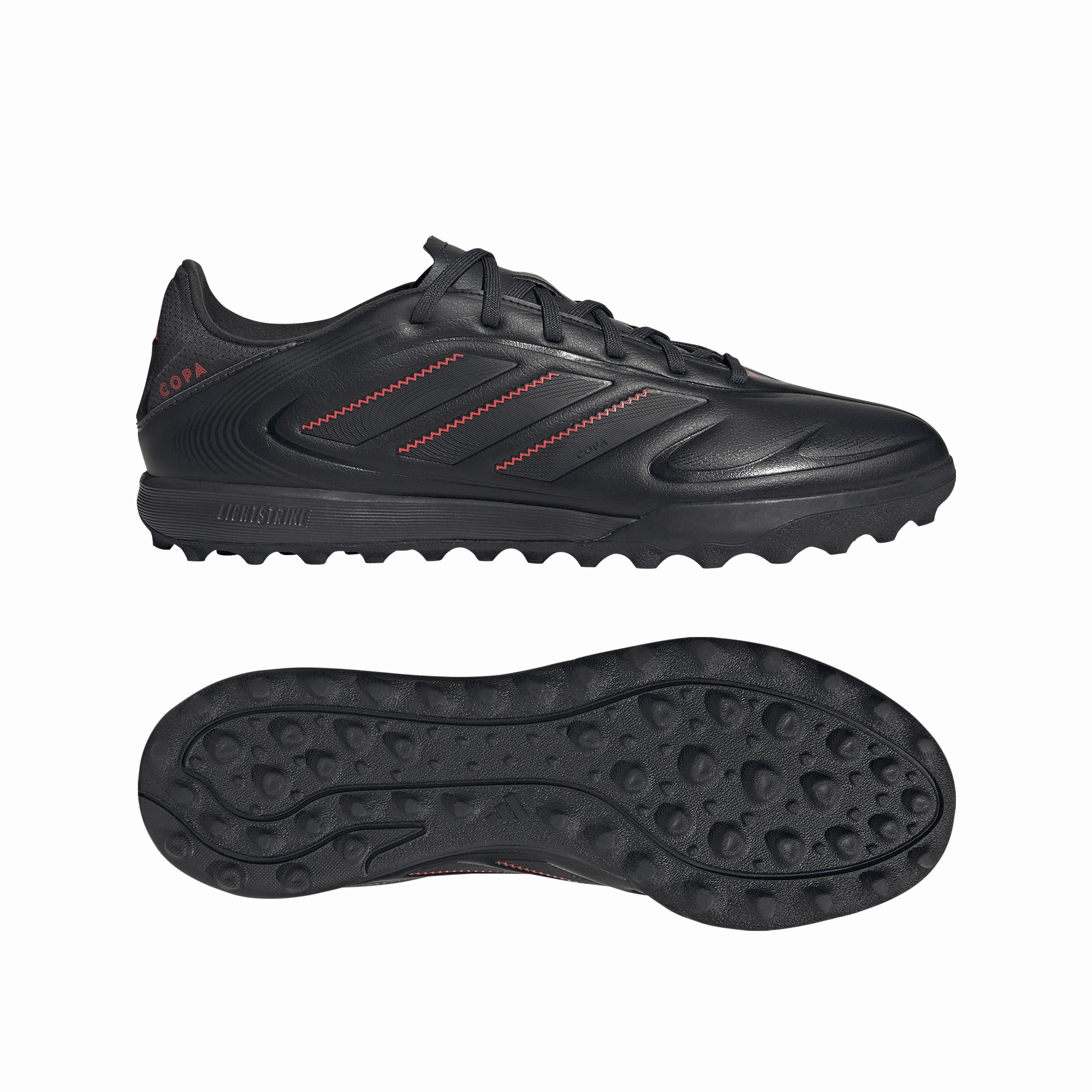 adidas Copa Pure 3 League TF Turf Soccer Shoes -  core black/carbon/lucid red kids' enjoyment