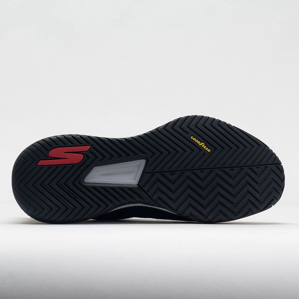 Skechers Viper Court Pro Men's  Black/Red ventilated upper running shoes