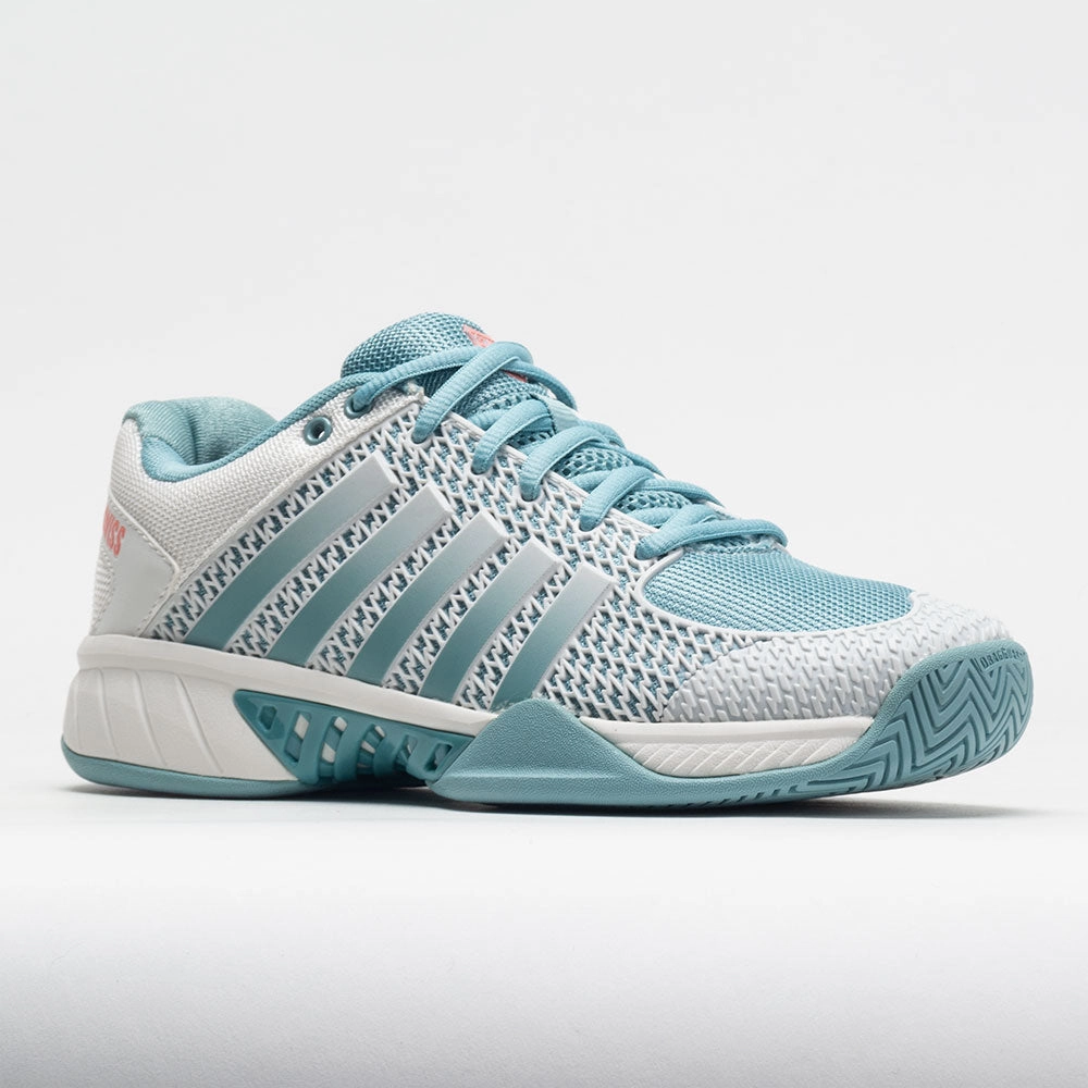 Smooth Fit Narrow heel K-Swiss Express Light Pickleball Women's  Blanc de Blanc/Nile Blue/Dess