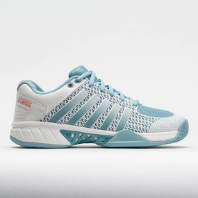 K-Swiss Express Light Pickleball Women's  Blanc de Blanc/Nile Blue/Dess dawn running shoes
