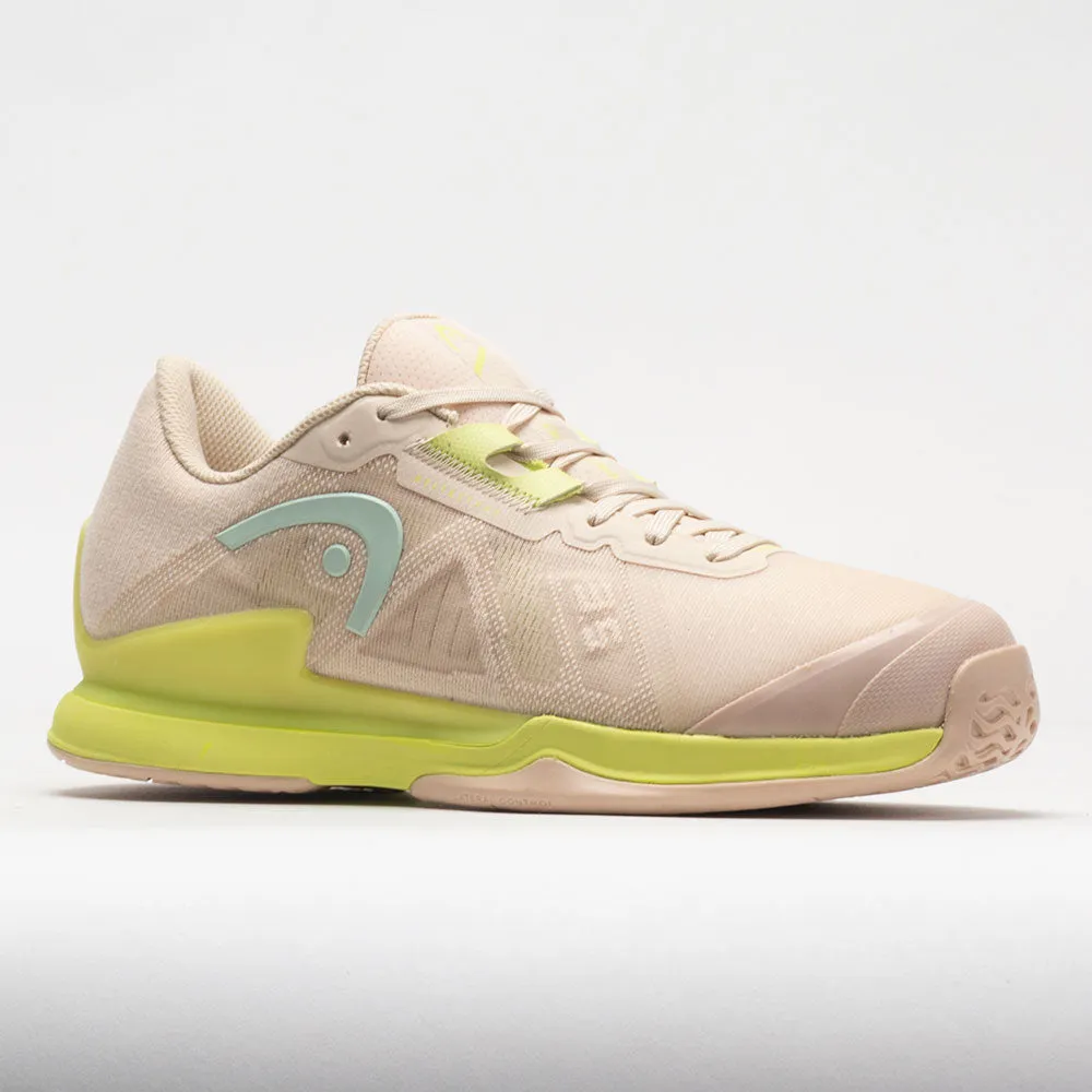 HEAD Sprint Pro 3.5 Women's  Macadamia/Lime logo - zipped shoes Full Flex