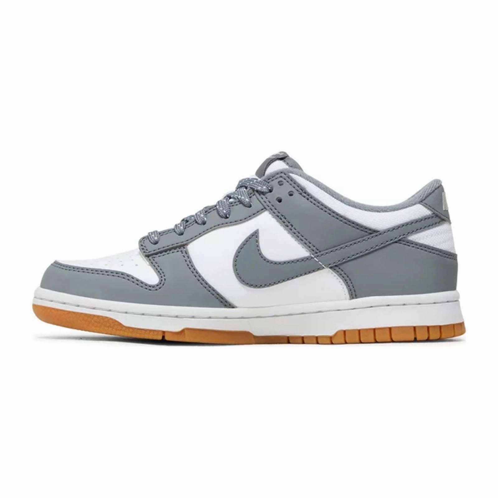 Nike Dunk Low (GS), Reflective Grey Fabric Upper Timeless arch