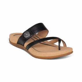Women's Izzy Adjustable Slide Black Comfy Step Sandal Care