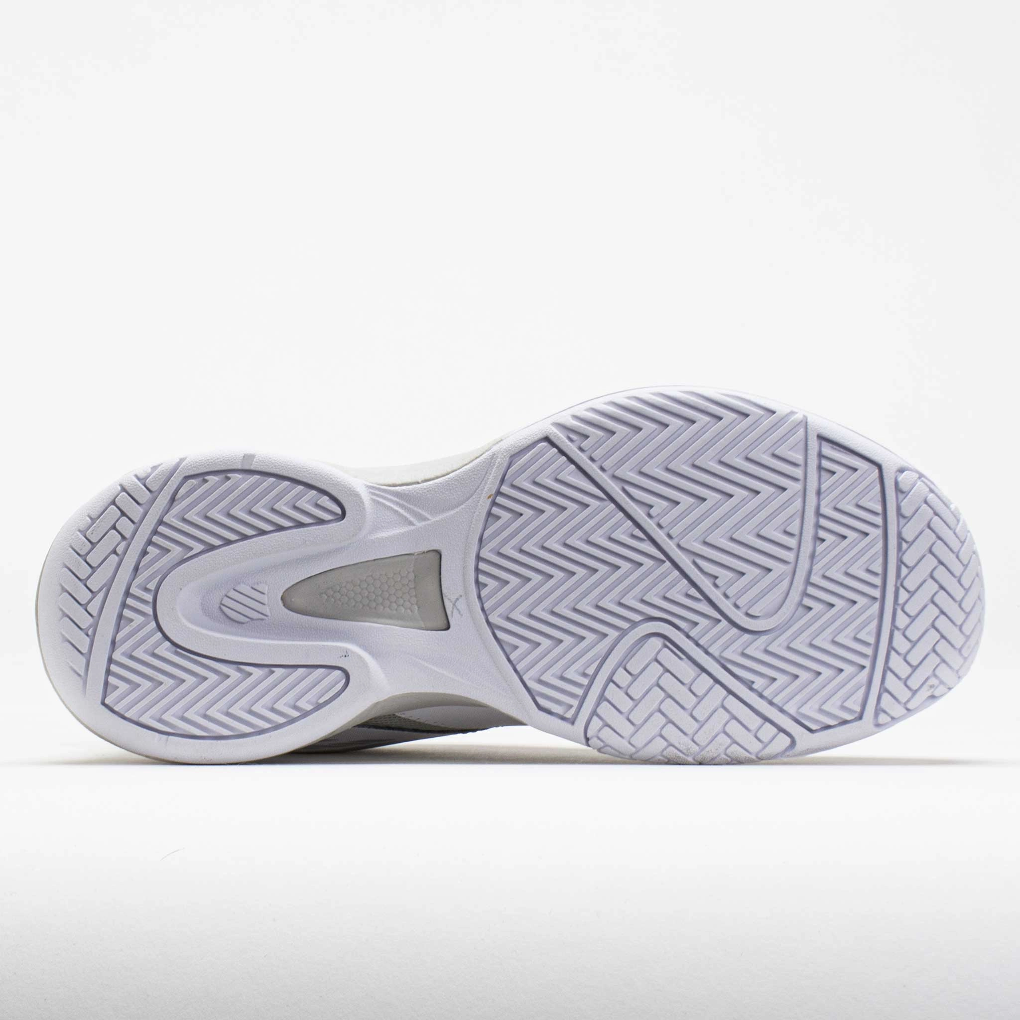 running in a wooden bridge area shoes K-Swiss Speedex Women's  White/Gray Violet/Lime Green