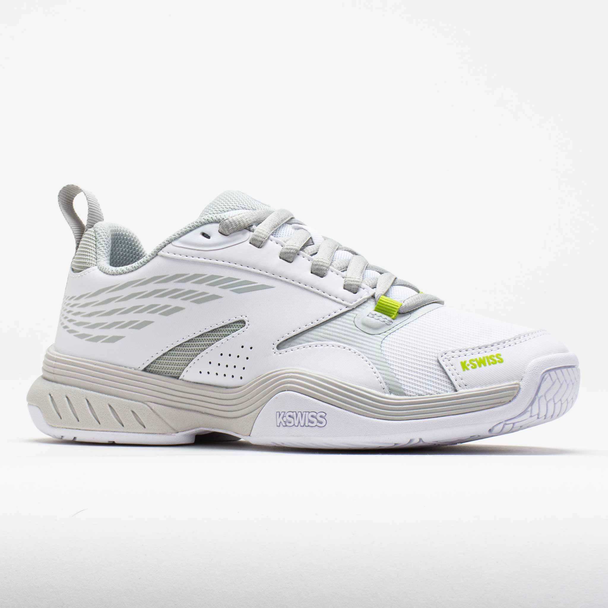 effortless - running Optimal Fit K-Swiss Speedex Women's  White/Gray Violet/Lime Green