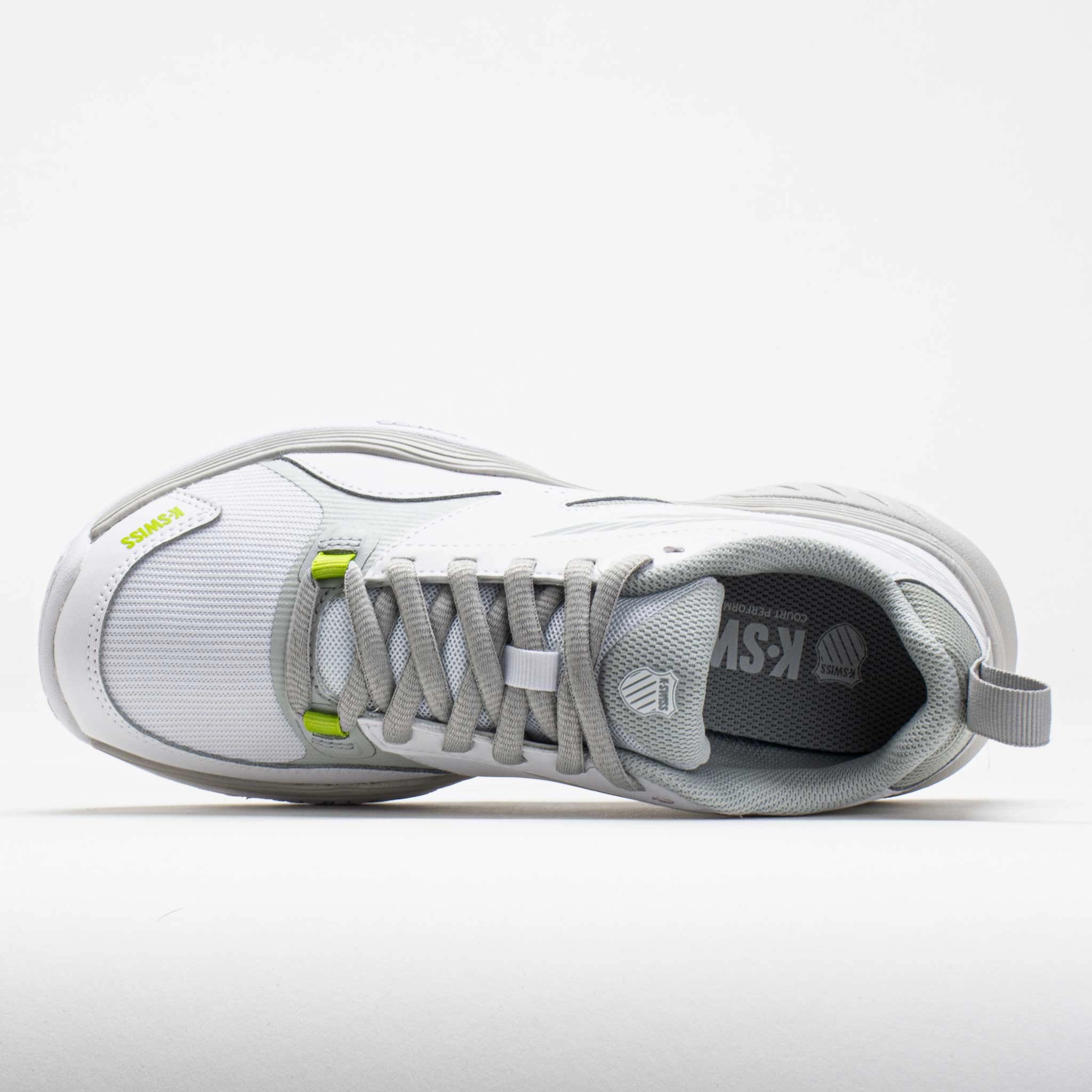 K-Swiss Speedex Women's  White/Gray Violet/Lime Green energy - returning sole shoe feature