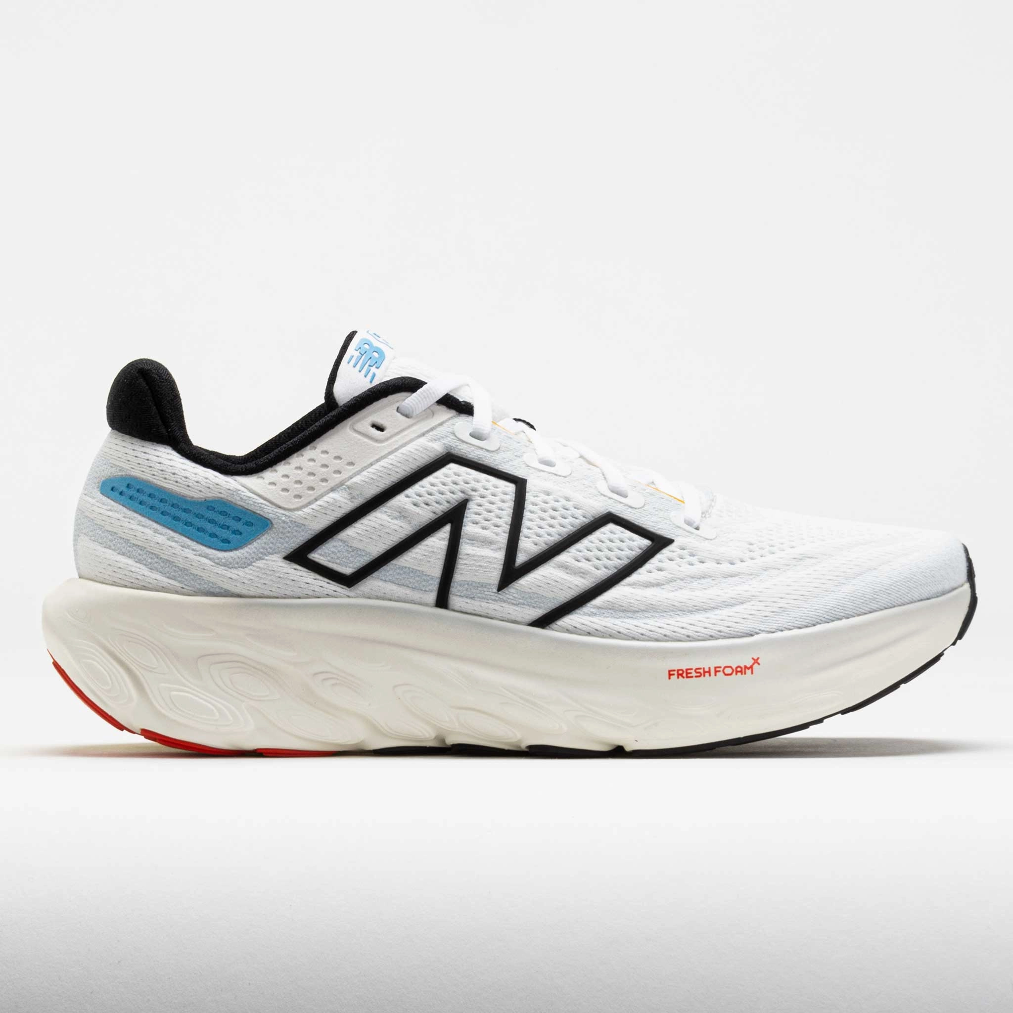 half - marathoning shoes New Balance Fresh Foam X 1080v13 Men's  White/Black/Blue/Ginger Lemon