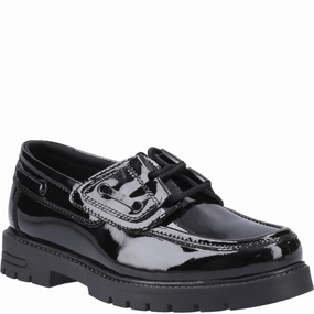 Meadow Hike All Around Hush Puppies Lucy Patent Senior School Shoes