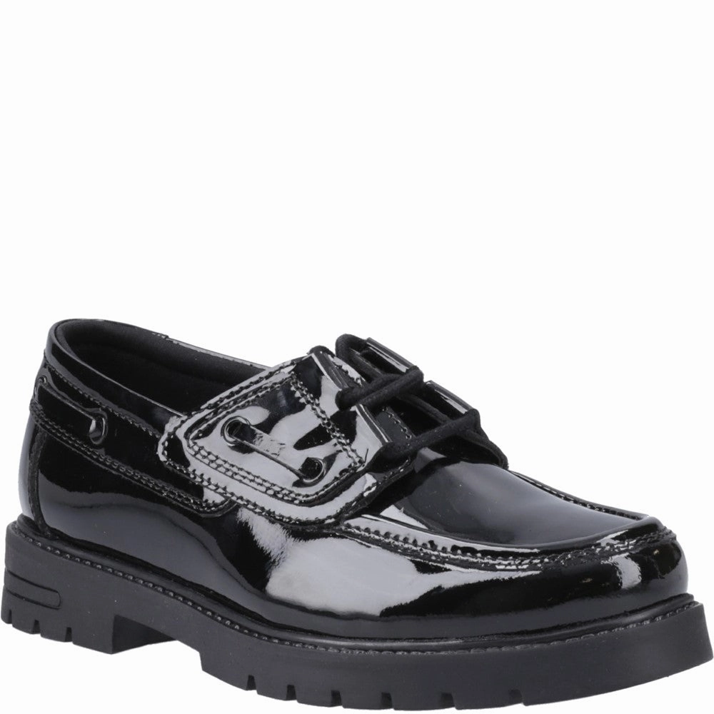 Meadow Hike All Around Hush Puppies Lucy Patent Senior School Shoes