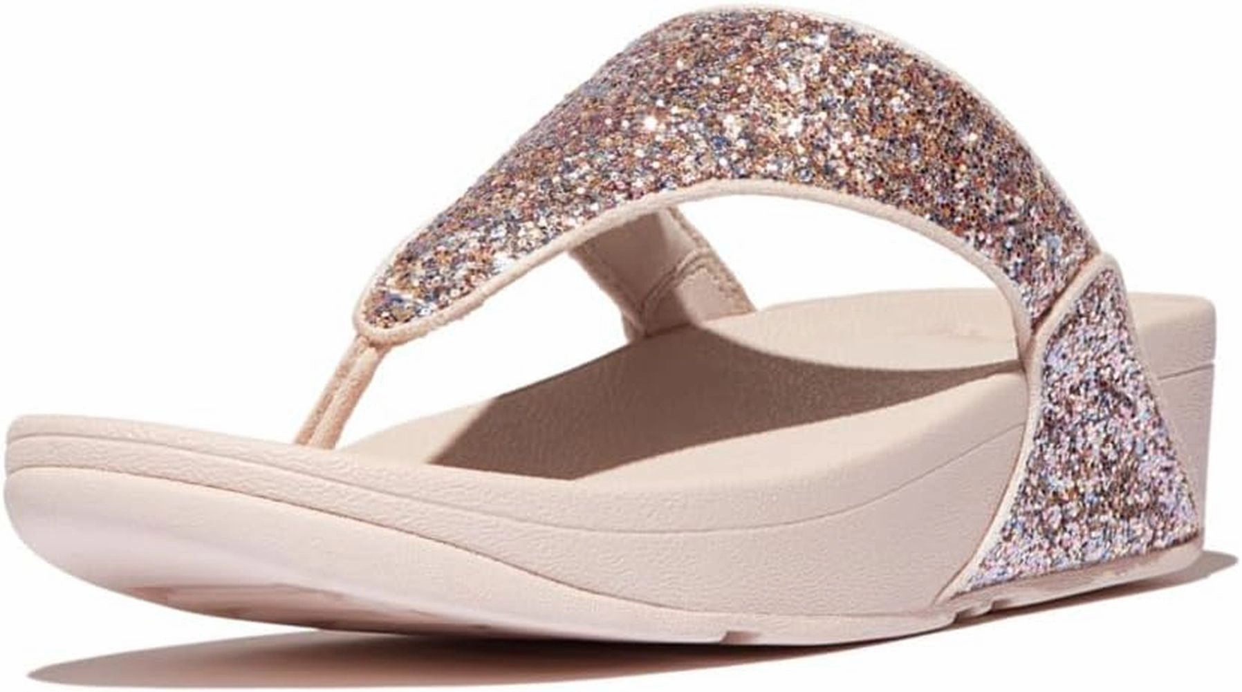 cool shoes FitFlop Women's LULU Multi-Tonal Glitter Toe-Post Sandals