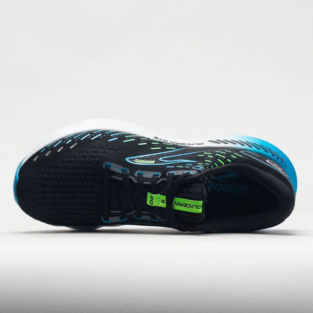 Brooks Glycerin GTS 20 Men's  Black/Hawaiian Ocean/Green running for socializing