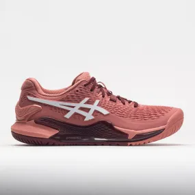 ASICS GEL-Resolution 9 Women's  Light Garnet/White running with a group